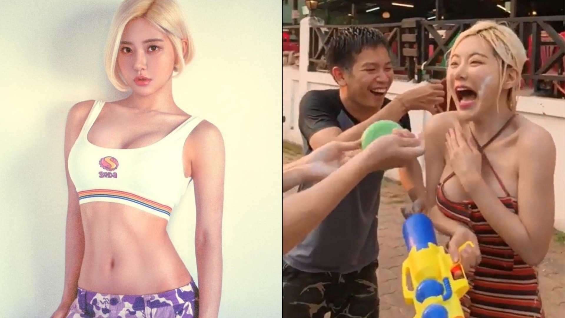 【潑水節】DJ Soda超低胸上陣同泰國民眾打水戰 唔怕濕身好親民 【潑水節】DJ Soda超低胸上陣同泰國民眾打水戰 唔怕濕身好親民