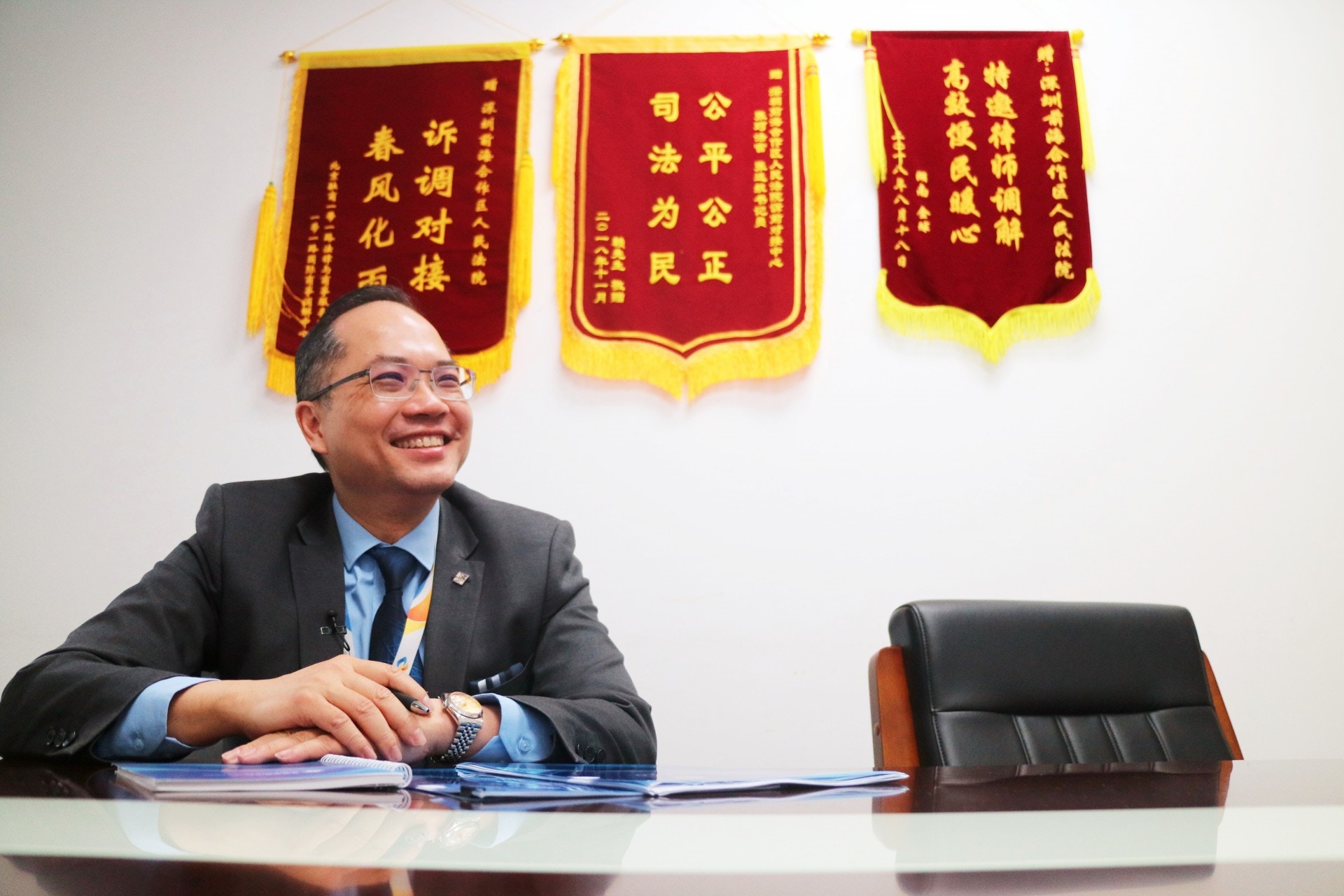 香港和解中心會長羅偉雄是首批在前海法院獲認可的「港籍調解員」。（鄭秋玲攝）