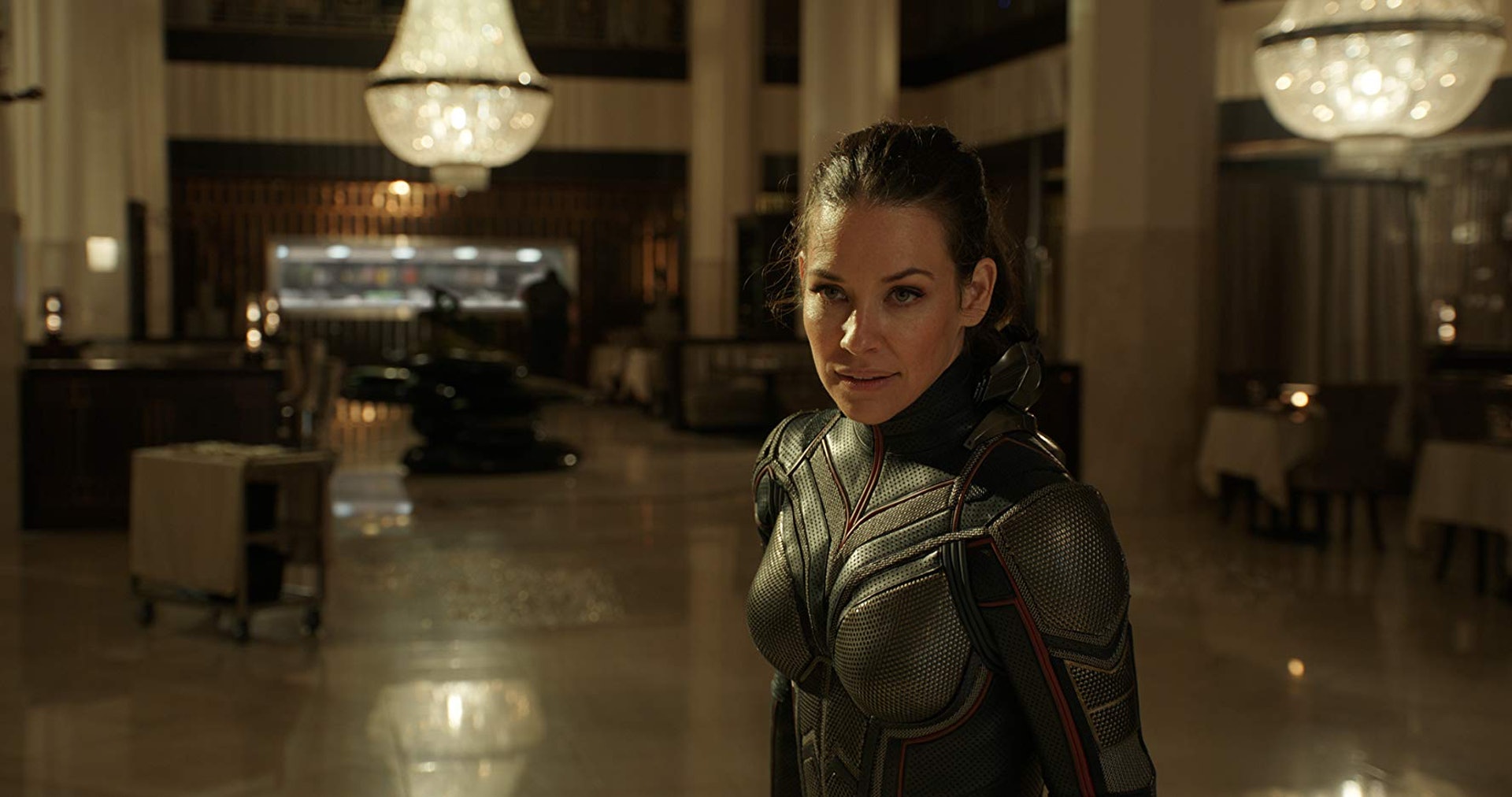 在未來更著重女超級英雄的Marvel電影，由Evangeline Lilly飾演的「黃蜂女」將有極大發揮機會。（劇照）