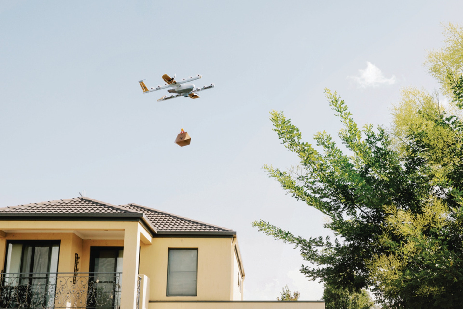 自2017年起，Wing在澳洲坎培拉測試無人機送貨逾3,000次，終於在兩周前獲當地政府批准商業運營。（Wing提供照片）