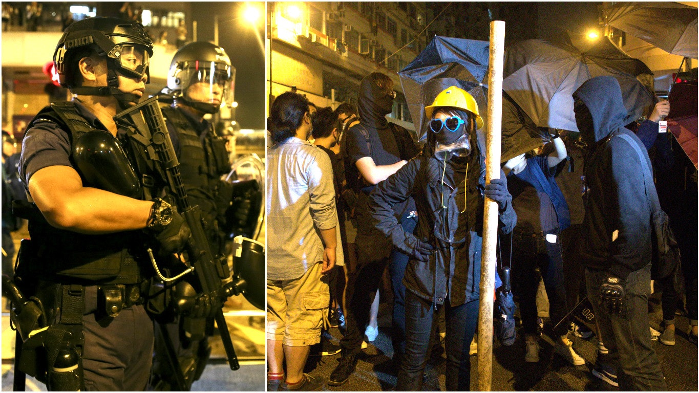 【釋法衝突】警方開始推進!速龍重裝武器罕有出動:胡椒球發射器 【釋法衝突】警方開始推進!速龍重裝武器罕有出動:胡椒球發射器
