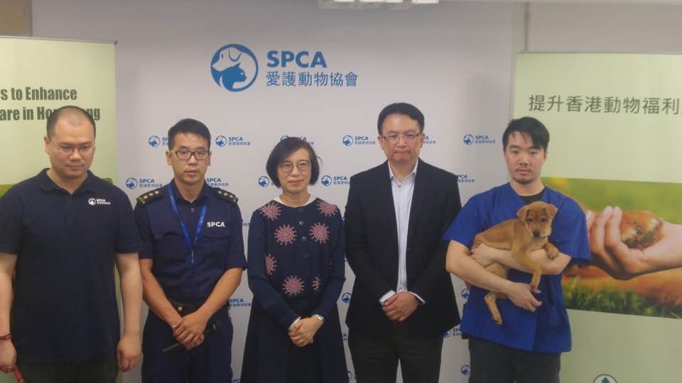 陳肇始(中)稱一直聽到市民對成立動物警察的訴求。 (張雅婷攝) 陳肇始(中)稱一直聽到市民對成立動物警察的訴求。 (張雅婷攝)