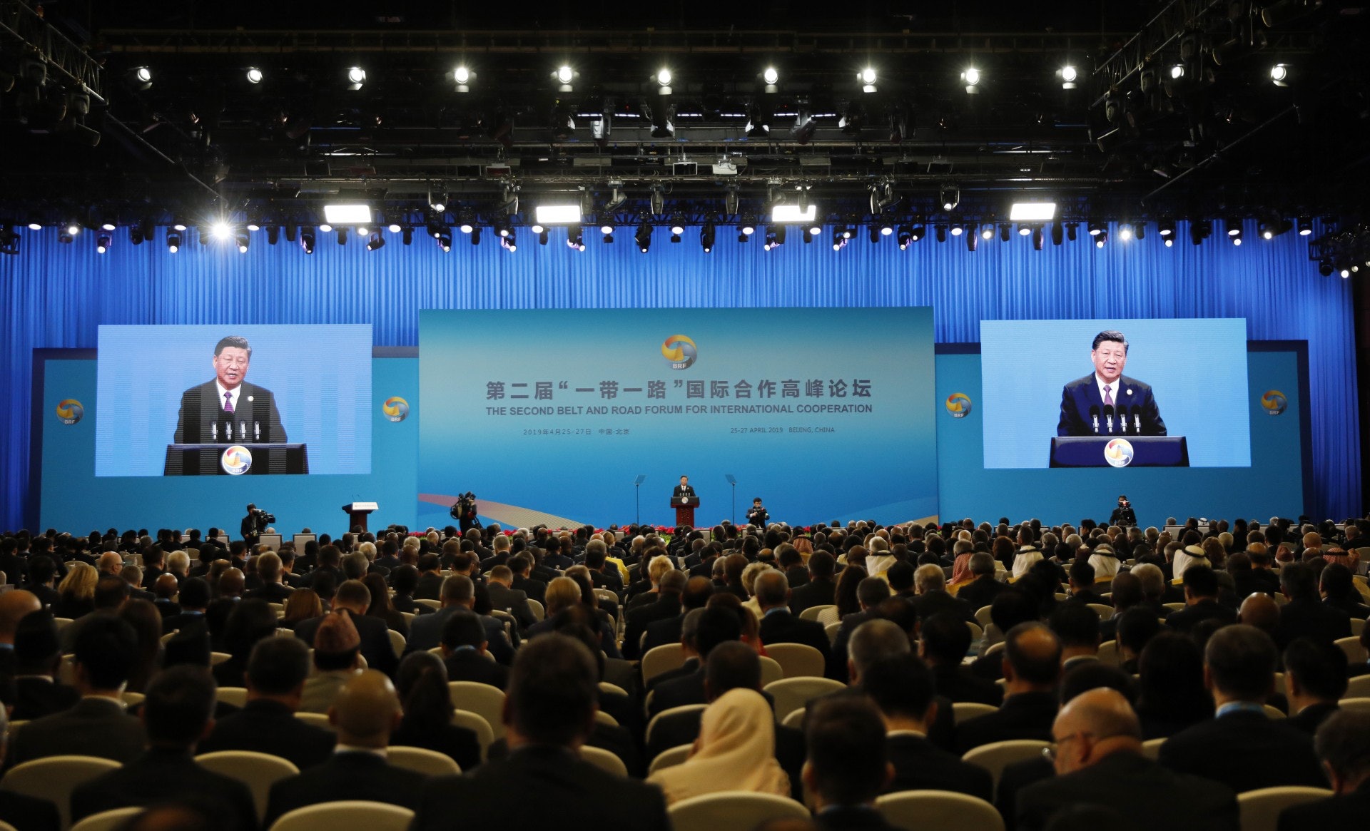 習近平日前在開幕禮上發表演講。(美聯社) 習近平日前在開幕禮上發表演講。(美聯社)