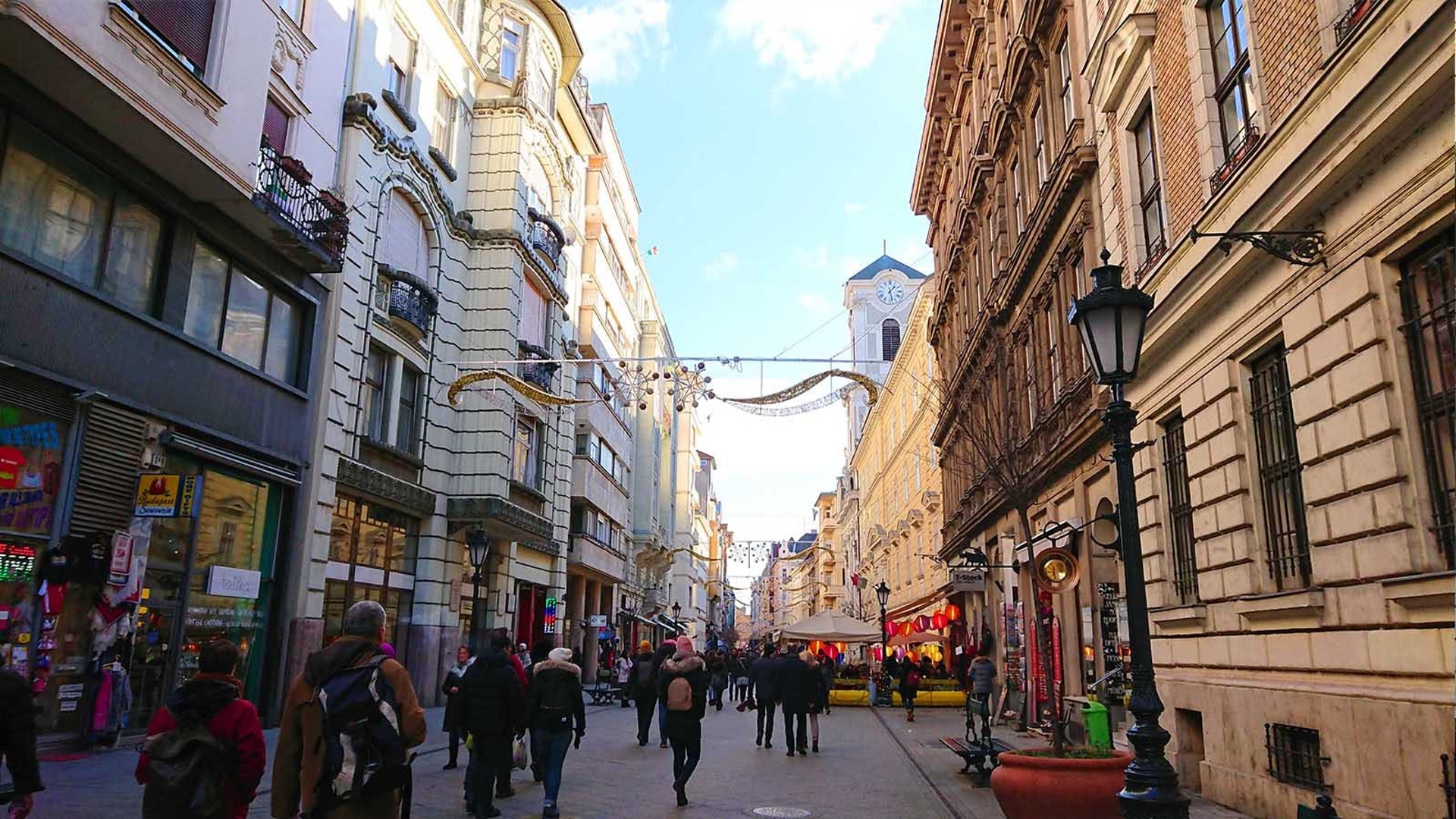 瓦茨街（Váci utca）是匈牙利首都布達佩斯市中心主要的步行街。（作者提供）