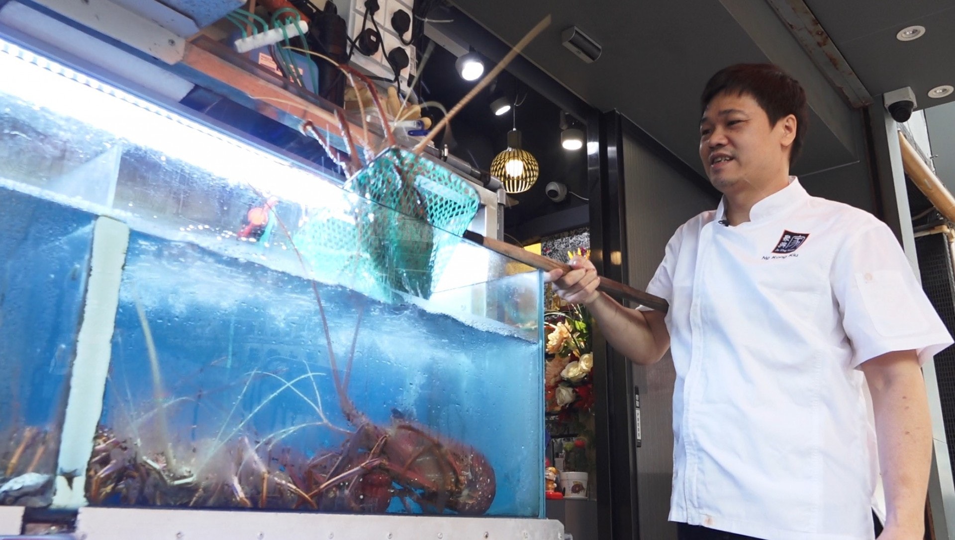 點擊影片,即看魚販和餐廳師傅對電擊劏魚法之看法。(譚威權、洪業銘攝) 點擊影片,即看魚販和餐廳師傅對電擊劏魚法之看法。(譚威權、洪業銘攝)