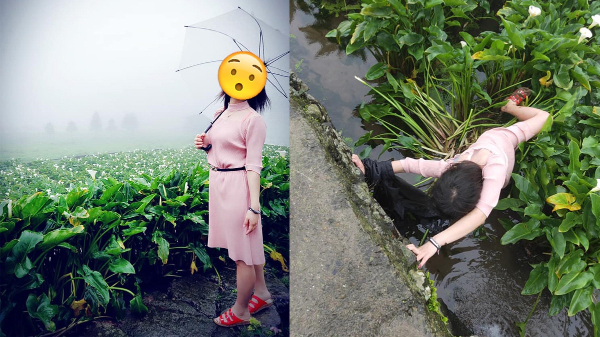 台女拍仙氣照後跌落海芋田 男友拍醜態放fb 網民:樓主還活着? 台女拍仙氣照後跌落海芋田 男友拍醜態放fb 網民:樓主還活着?
