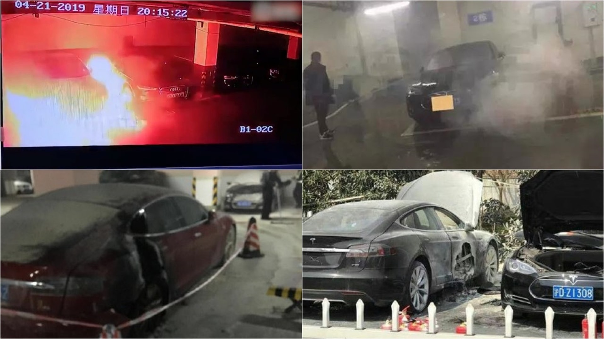 上海早前累計發生最少4宗Tesla電動車冒煙爆炸事故。(資料圖片)