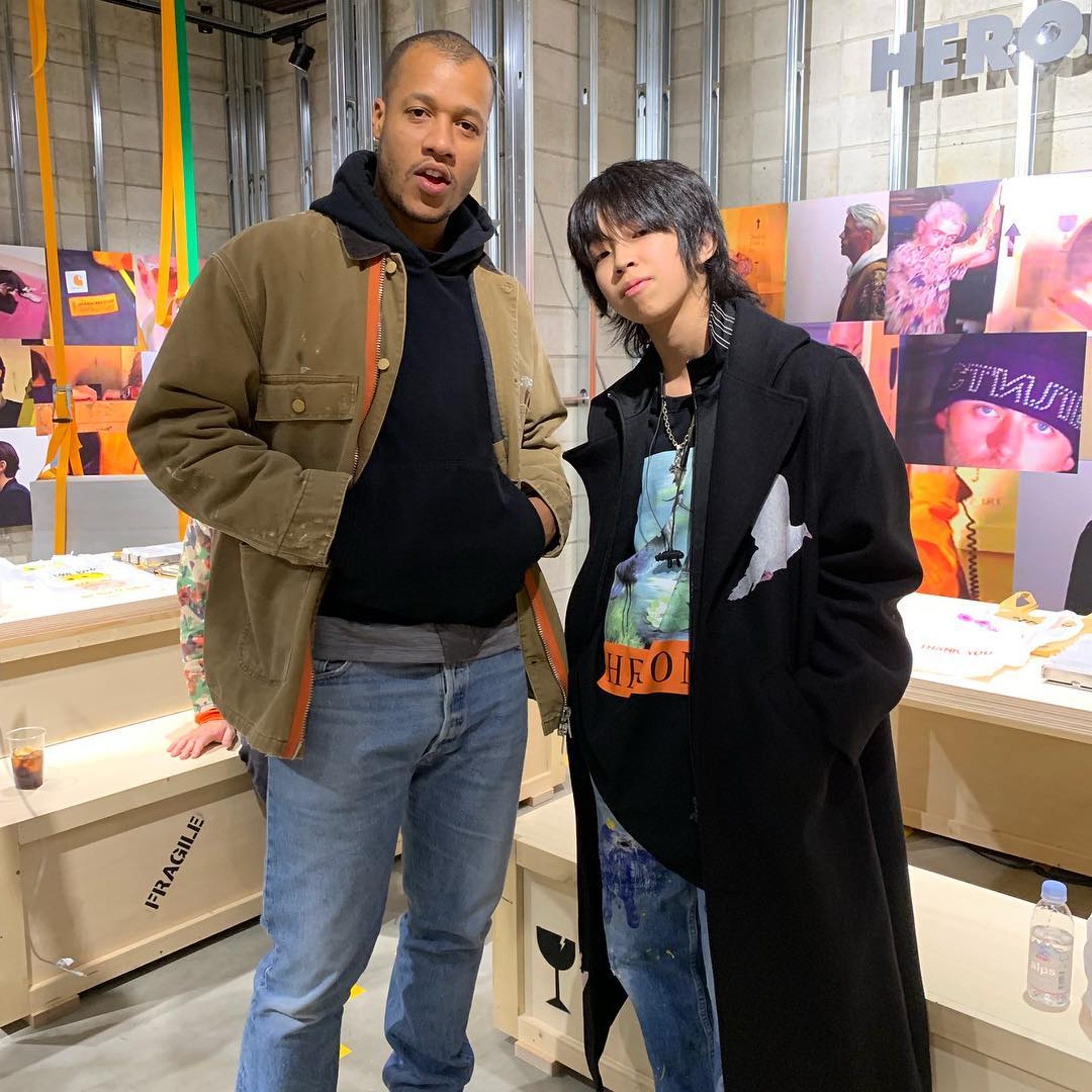 Yoshi與Heron Preston(IG@yoshi.226) Yoshi與Heron Preston(IG@yoshi.226)