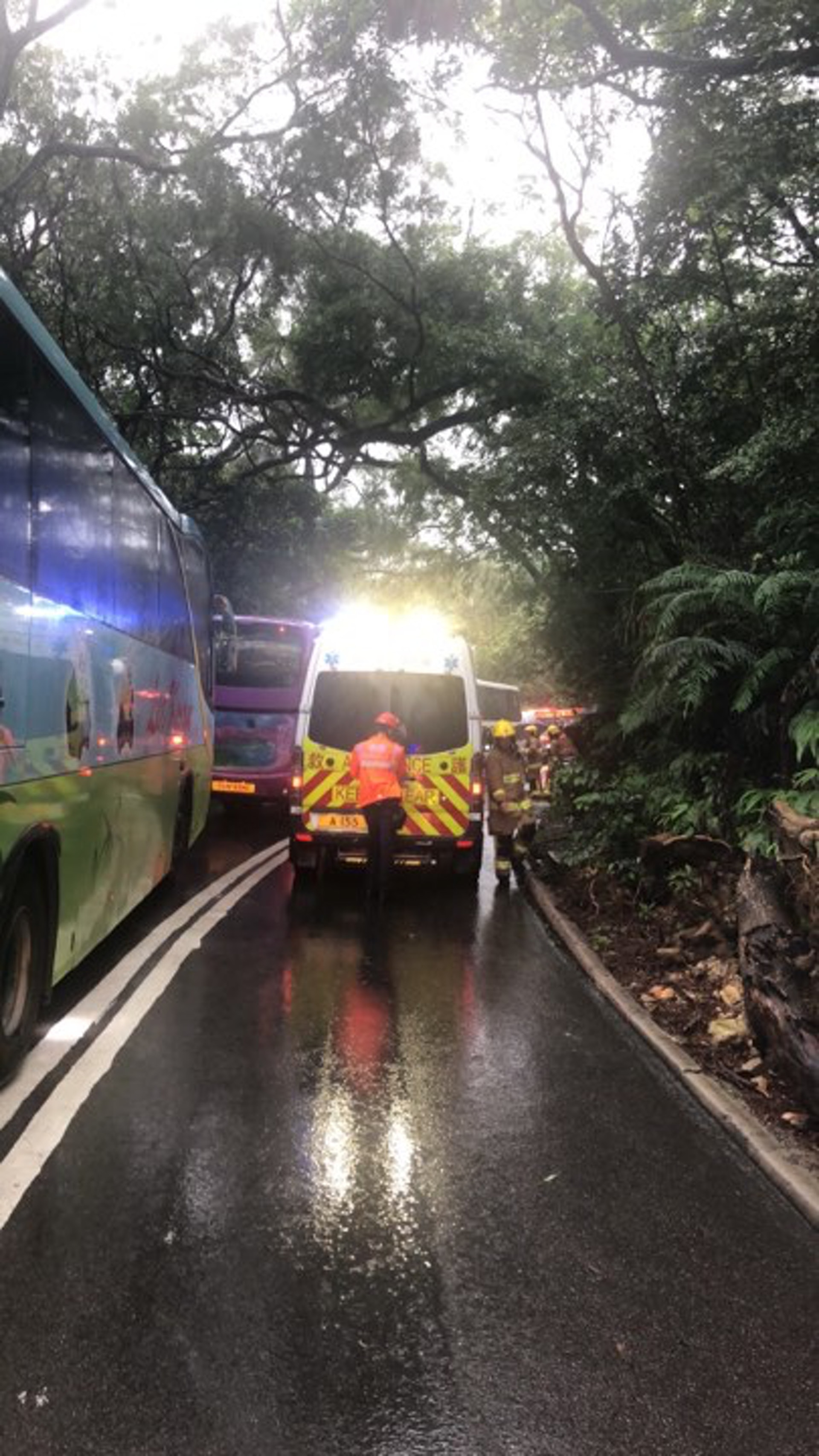 救護車到場。(讀者張先生提供)