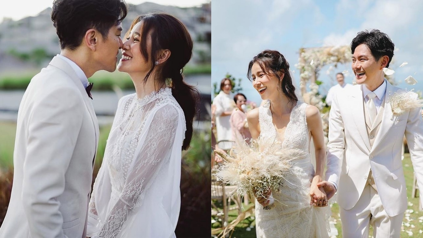 蕭正楠黃翠如公開婚照　結婚周年峇里島補辦婚禮：約定下輩子再愛