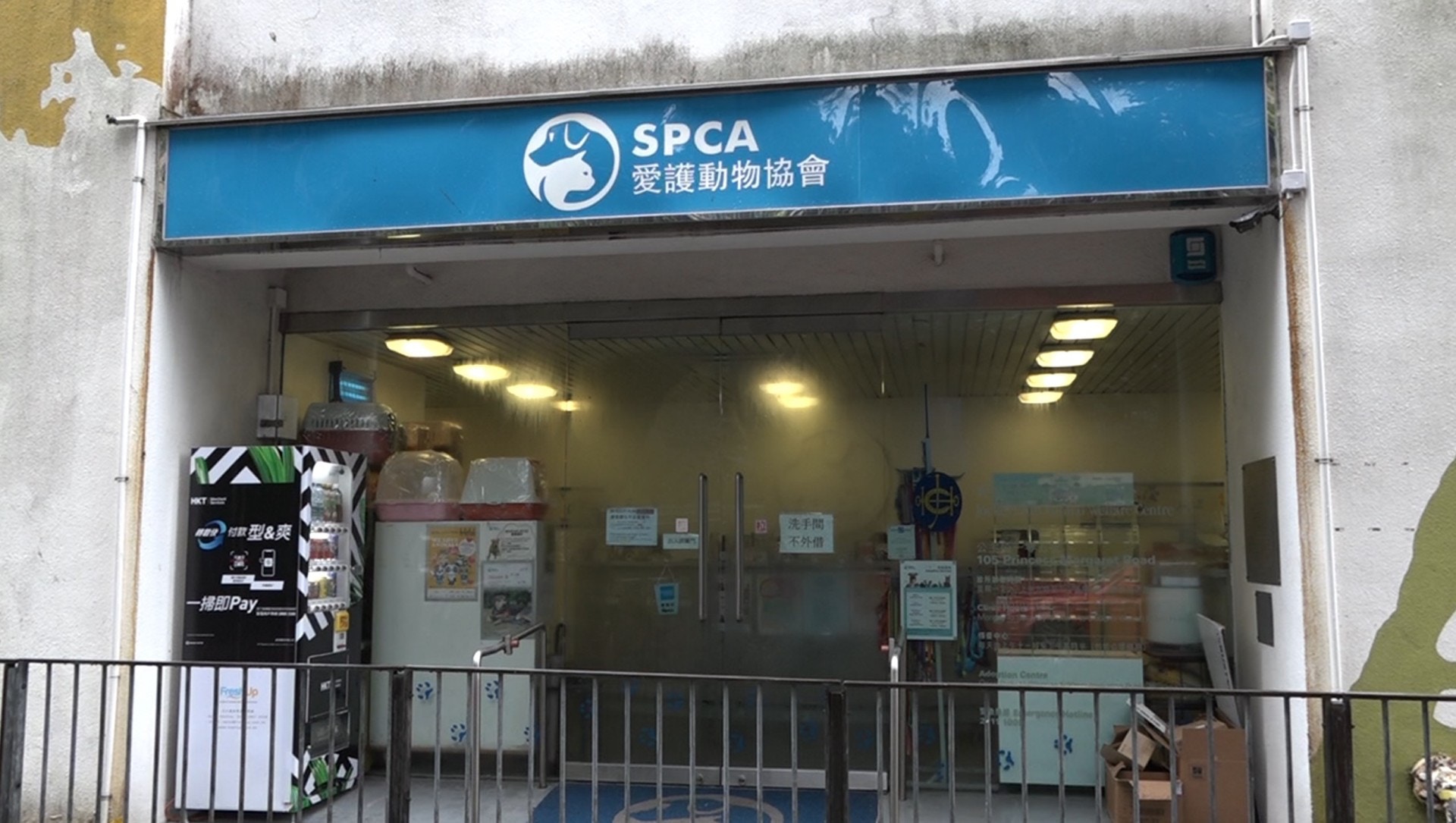 點擊影片,看西鐵避雨狗狗最新情況。(譚威權攝) 點擊影片,看西鐵避雨狗狗最新情況。(譚威權攝)