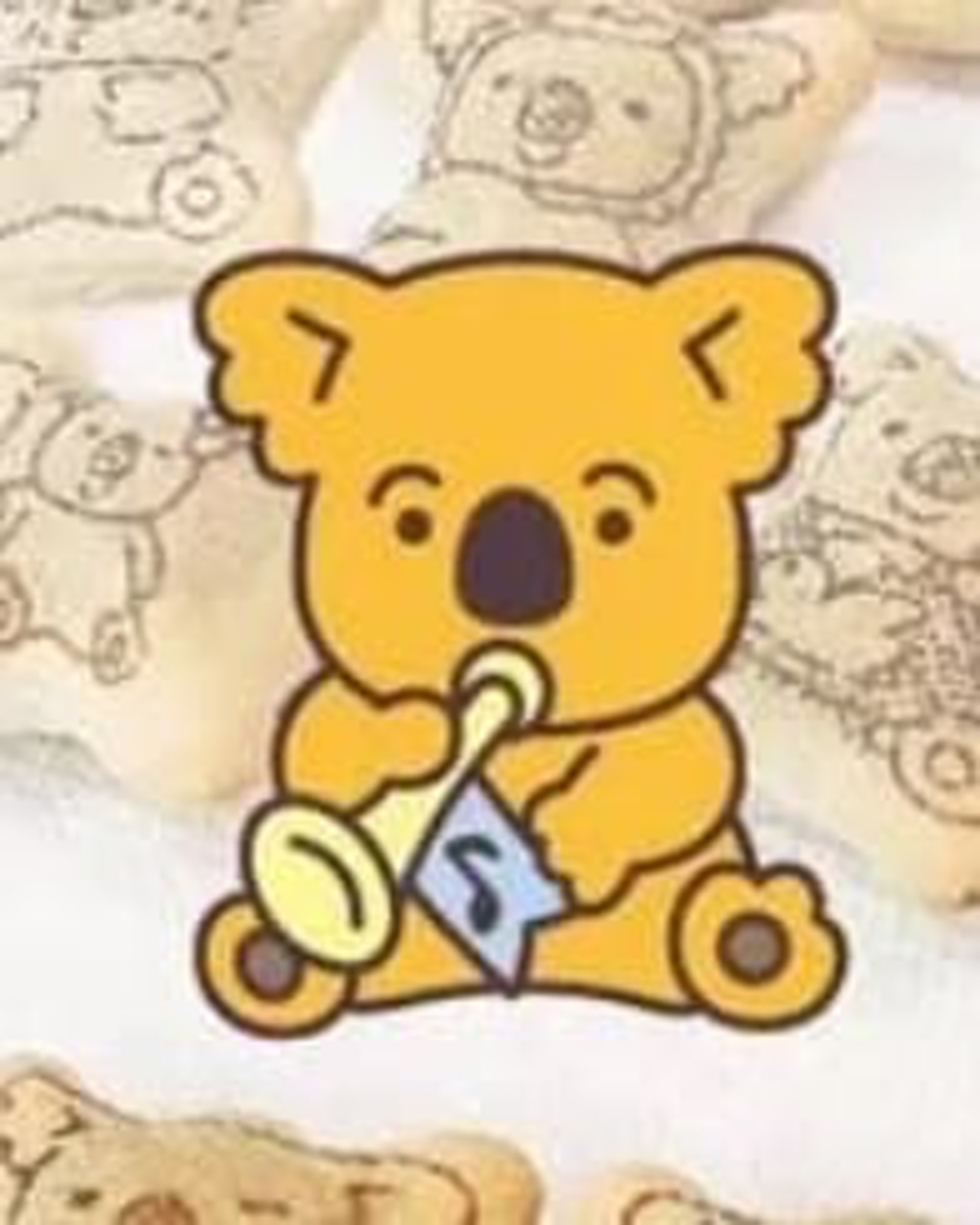 本來小樹熊是吹木童笛，但現實看起來果然有點奇怪。（台灣樂天熊仔餅官方fb圖片）