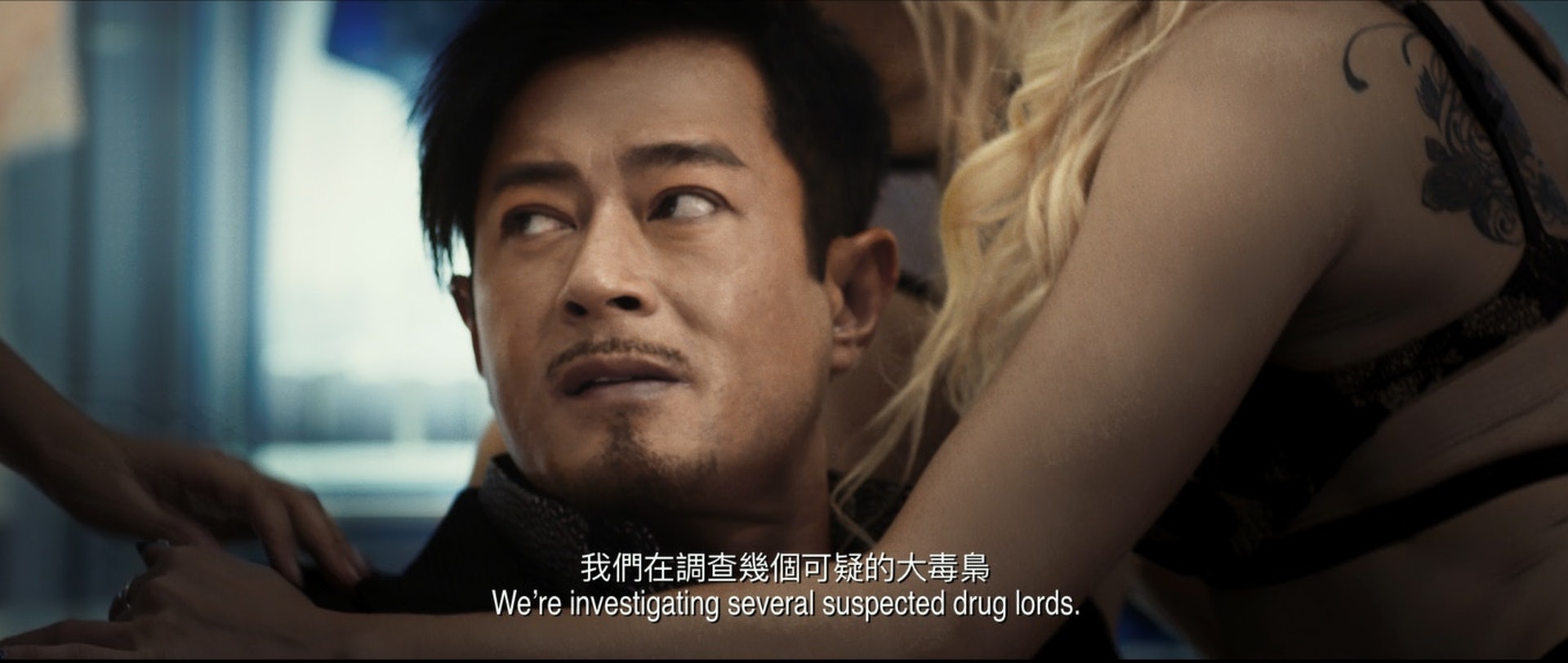 古天樂在戲中飾演地藏,是一個頭號大毒販。(《掃毒2天地對決》預告截圖)