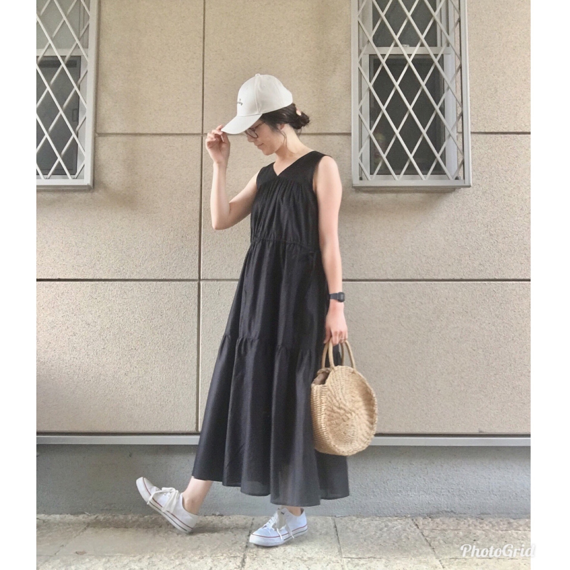 Cap帽造型常出現於日本女生ayamiii.y.m身上。(ayamiii.y.m@Instagram)