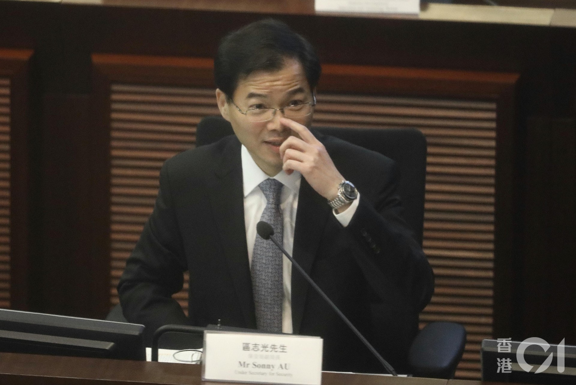 保安局副局长区志光则指,港府希望在具备法律基础的情况下,才与台湾磋商引渡部门及其他安排。(资料图片/卢翊铭摄) alauae__008.jpg