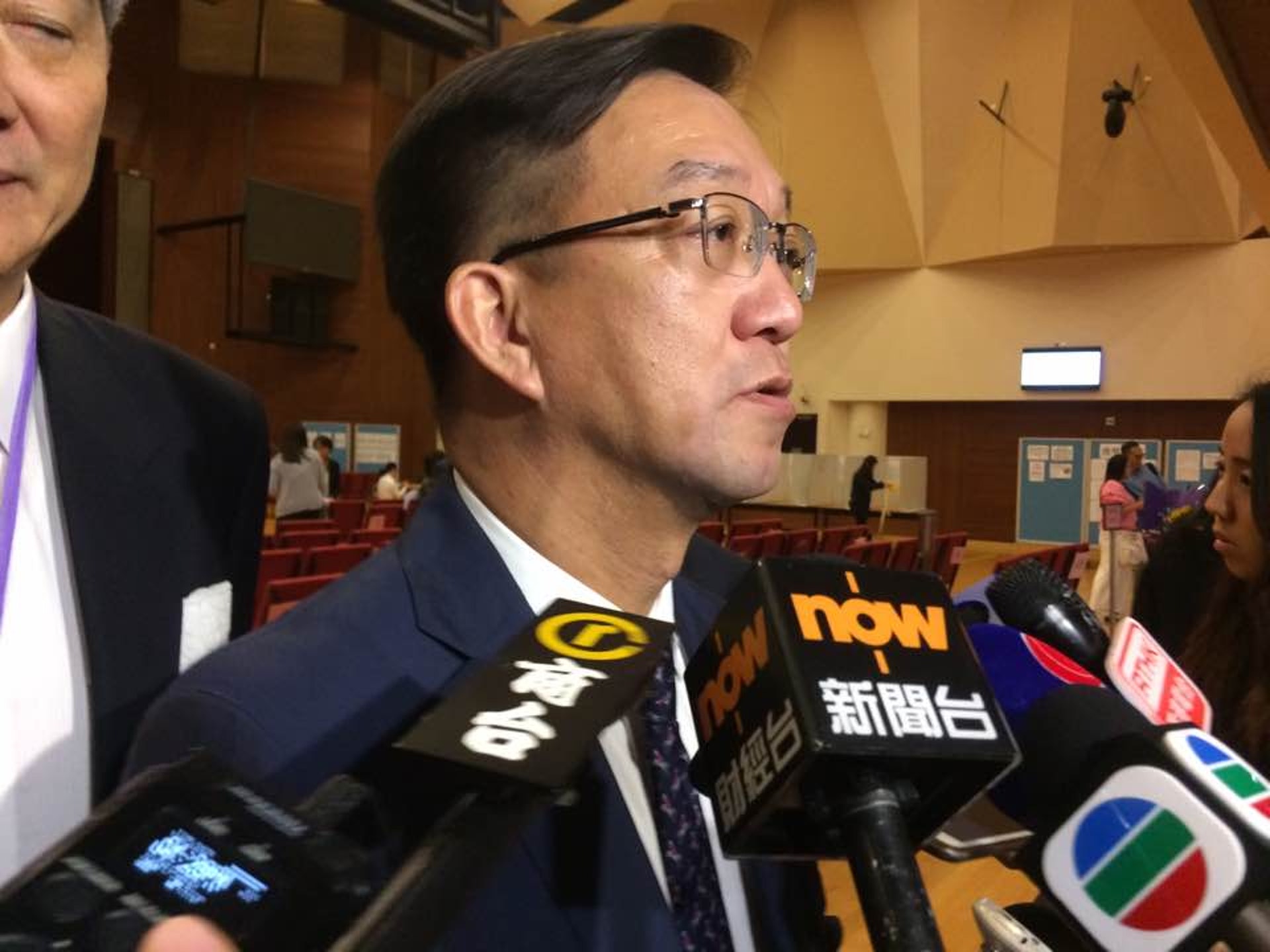 劉業強指未來4年任期挑戰,包括有丁權案等。(彭毅詩攝) 劉業強指未來4年任期挑戰,包括有丁權案等。(彭毅詩攝)