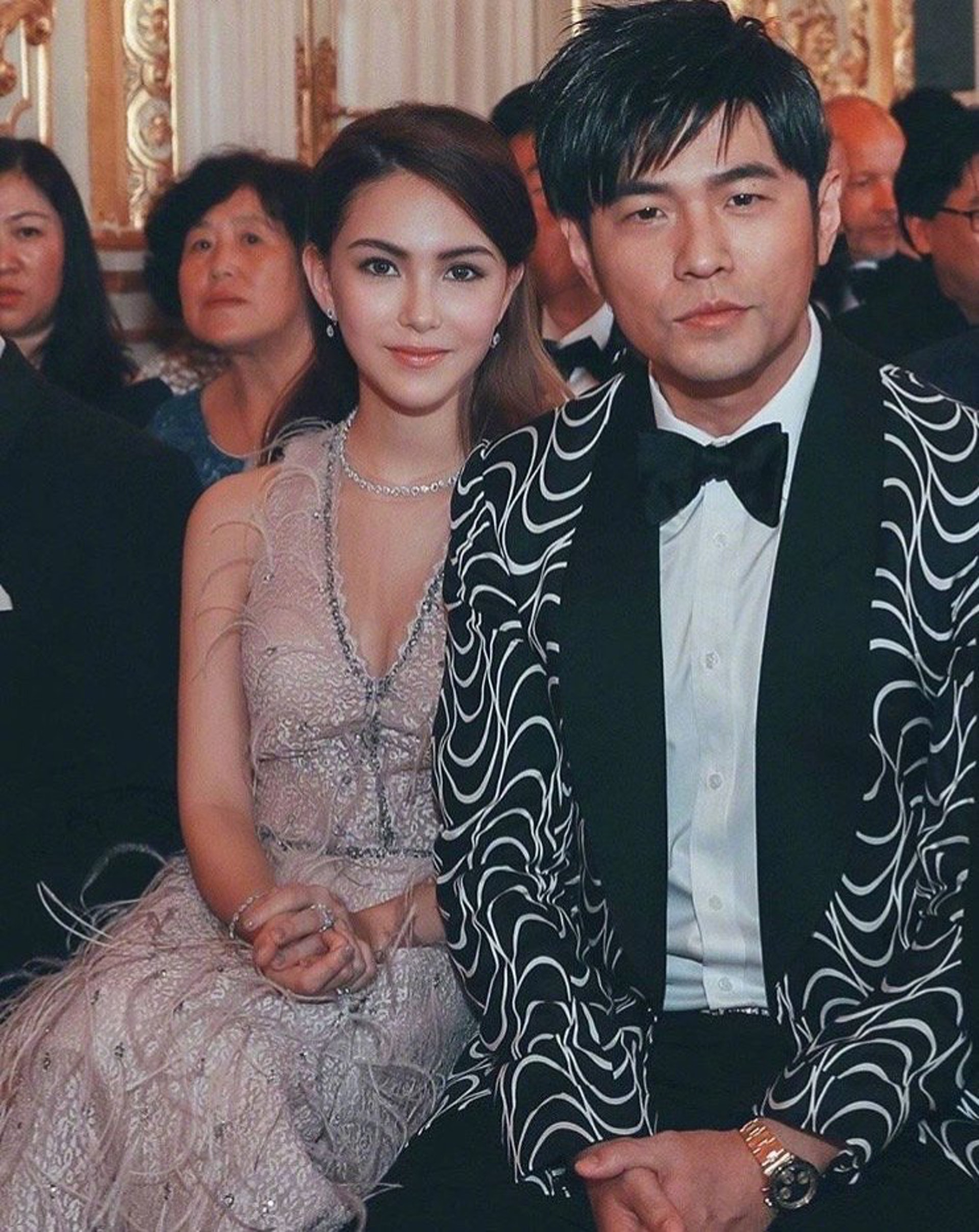 周杰倫與昆凌參加郎朗婚禮。(微博@Stylosophy)