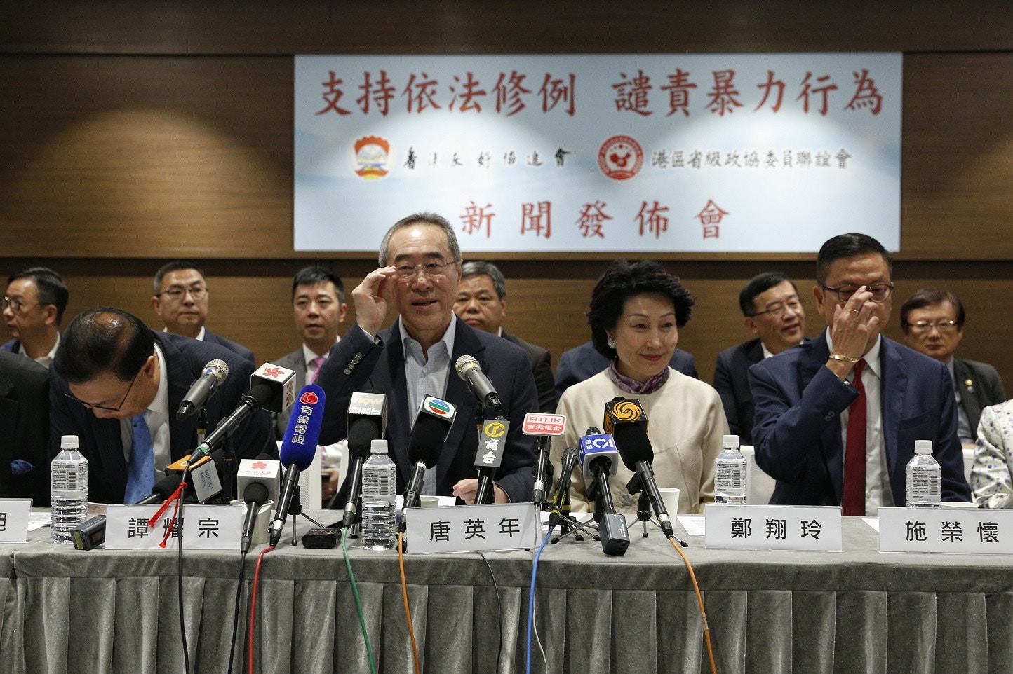 唐英年堅挺修例：「政府都做到咁樣，仲想點樣呢？」（張浩維攝）