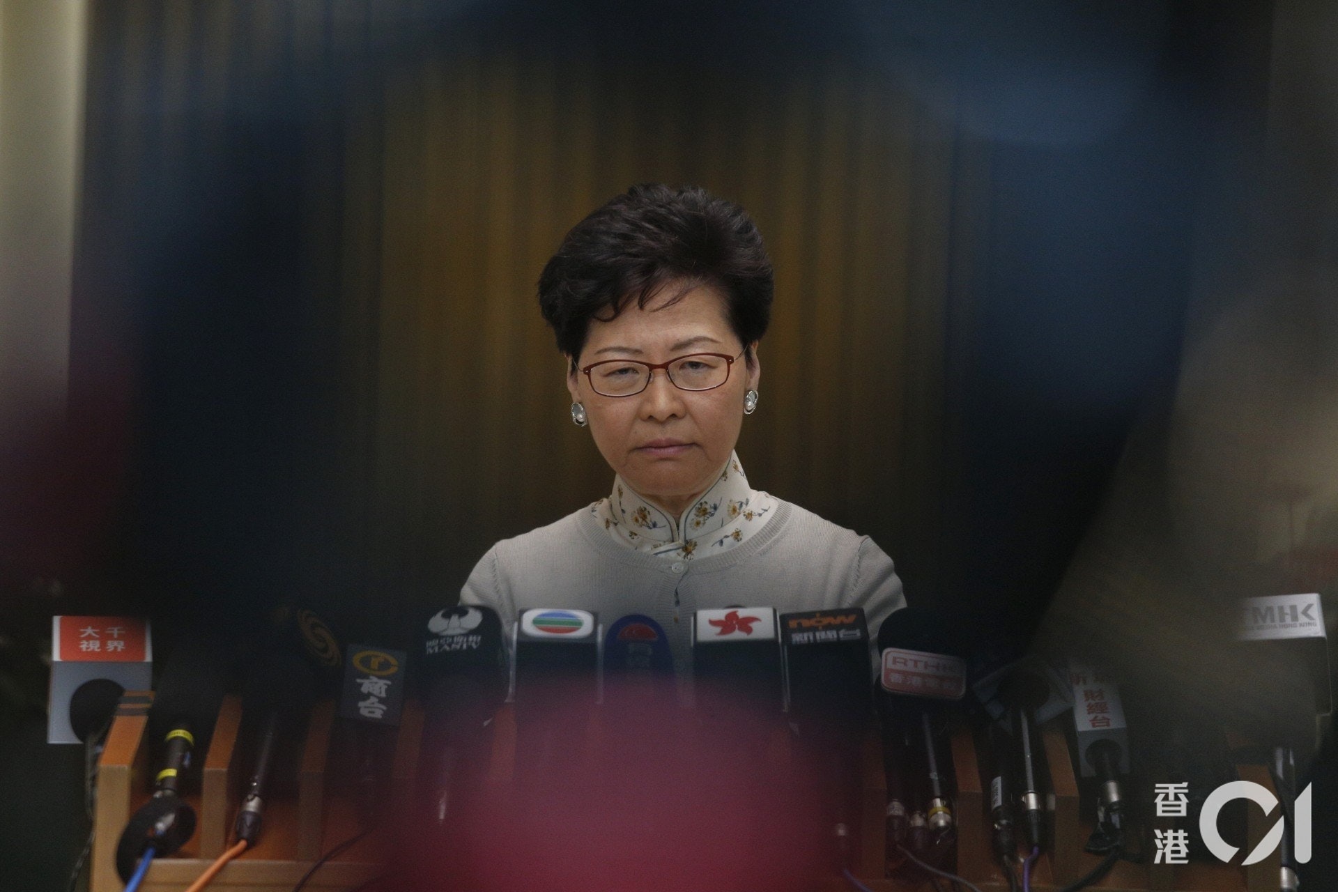 面對大批市民上街遊行示威,特首林鄭月娥表明不會撤回《逃犯條例》修訂。(資料圖片/張浩維攝)