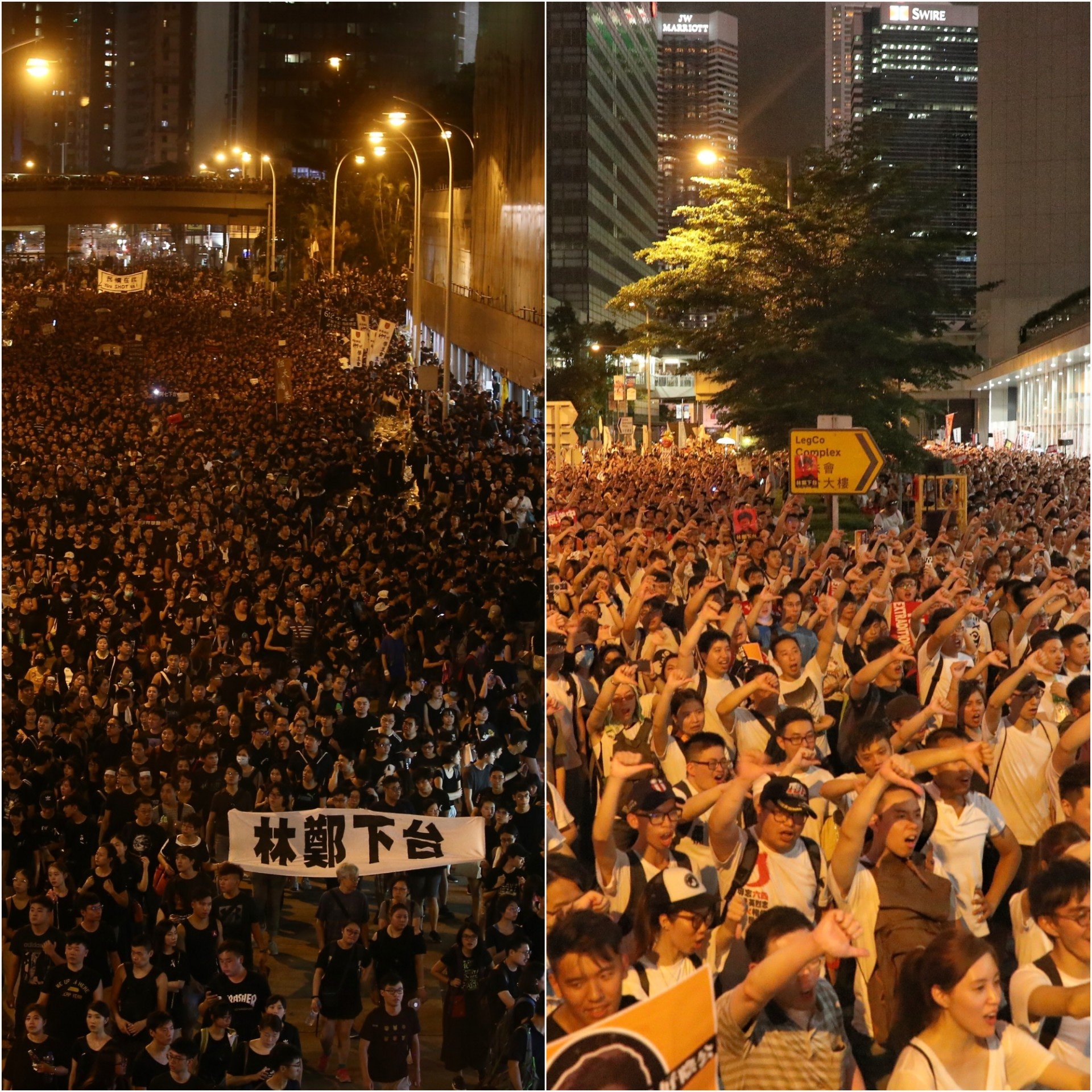 逃犯條例 6 16黑衣遊行 6 9白衣遊行人潮高空圖大對比 香港01 社會新聞 逃犯條例 6 16黑衣遊行 6 9白衣遊行人潮高空圖大對比 香港01 社會新聞