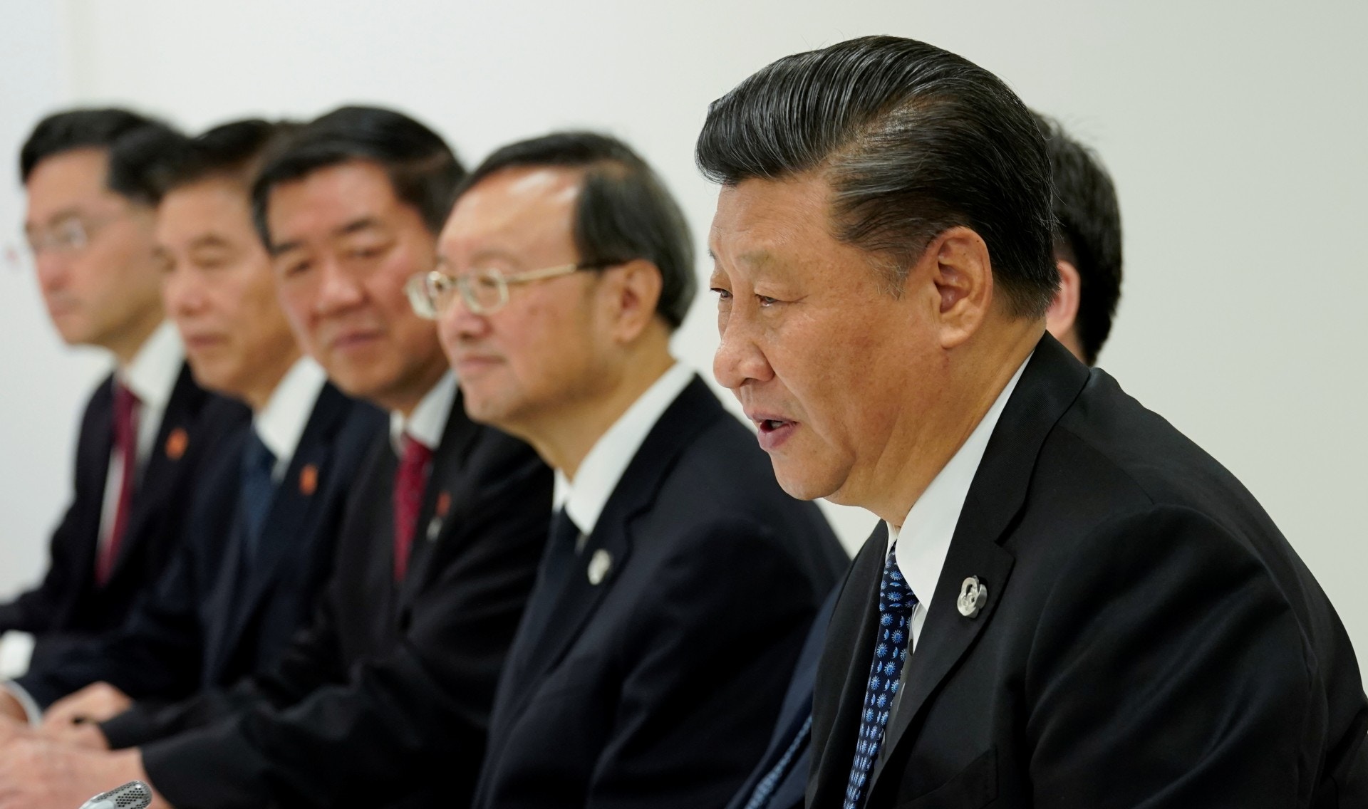 G20峰會：圖為6月29日「習特會」開始時，國家主席習近平首先發言。（路透社）