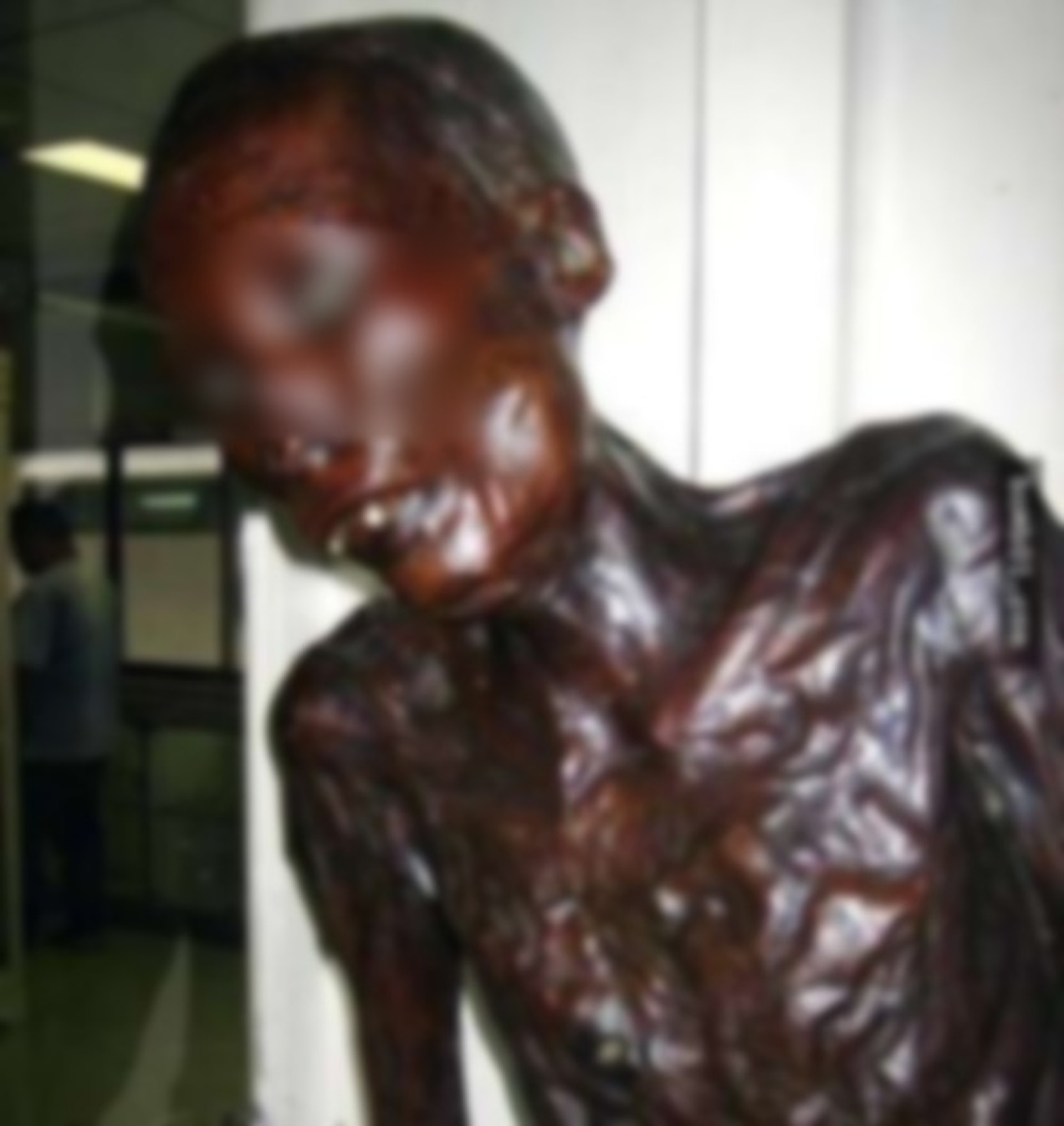 細偉的屍體被製成證立乾屍,放置在泰國的法醫博物館。(網上圖片) 細偉的屍體被製成證立乾屍,放置在泰國的法醫博物館。(網上圖片)