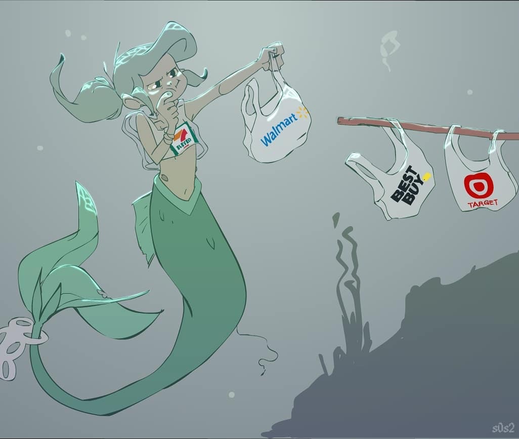 海洋垃圾版 小魚仙 漫畫借美人魚揭絕望真相 穿膠袋垃圾伴游 香港01 熱爆話題