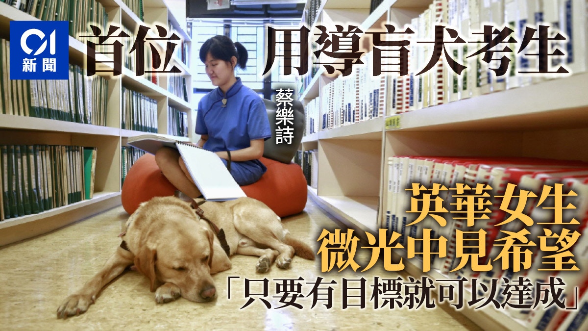 Dse放榜 導盲犬伴讀視障英華女生獲城大副學士有條件取錄 香港01 社會新聞