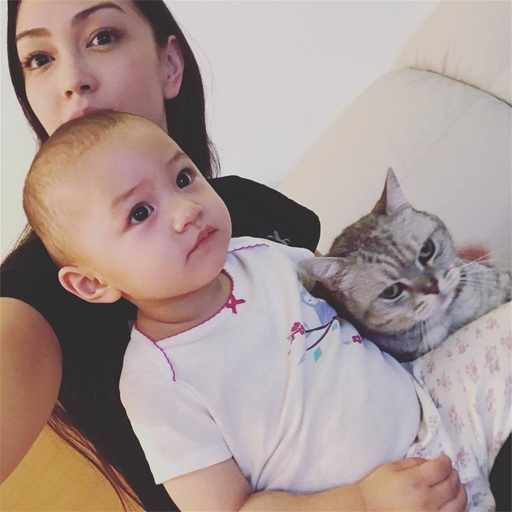 BB和貓咪,是最親密的朋友。(Instagram圖片:jesscambensy) BB和貓咪,是最親密的朋友。(Instagram圖片:jesscambensy)