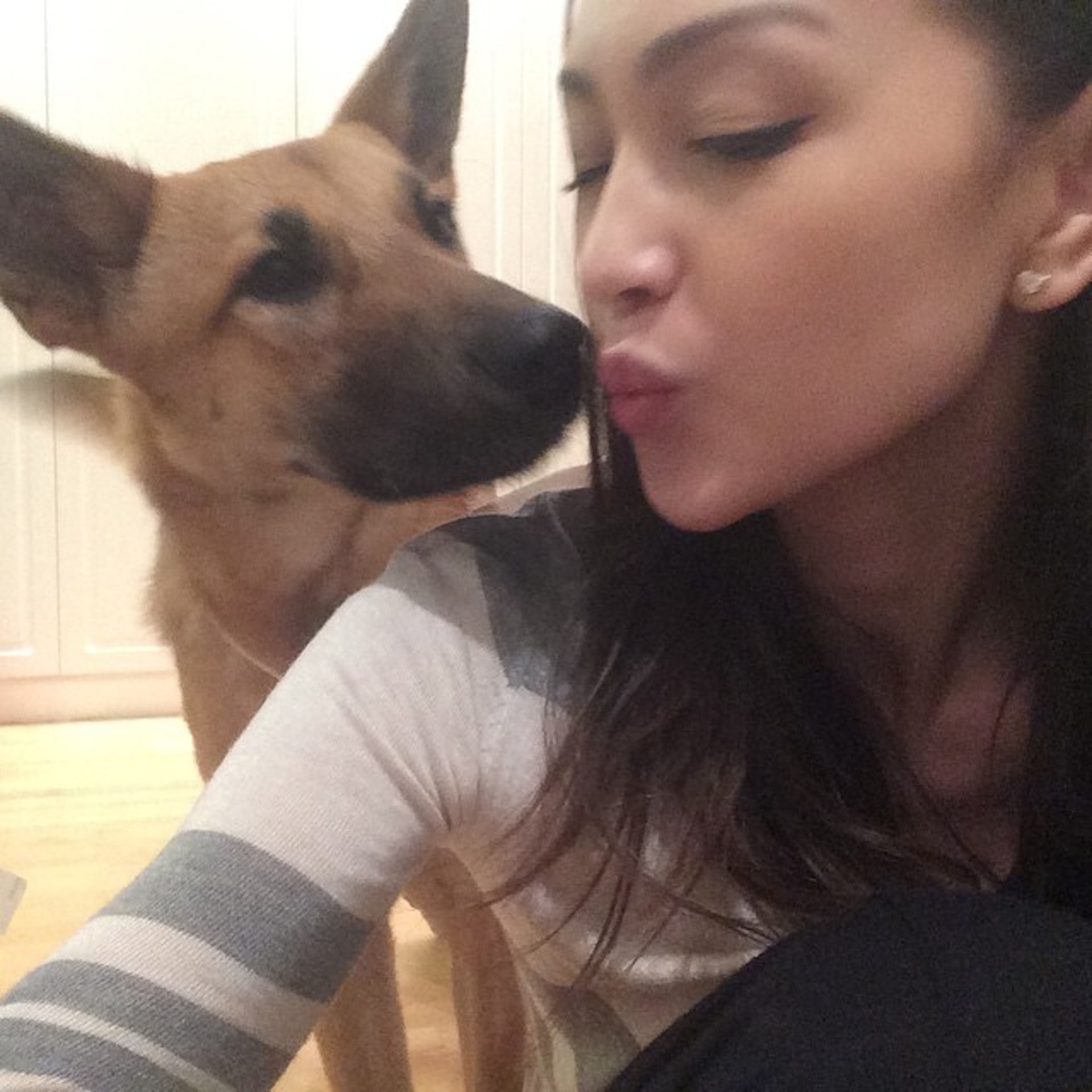 愛狗的人,會喜歡與狗狗親吻。(Instagram圖片:jesscambensy) 愛狗的人,會喜歡與狗狗親吻。(Instagram圖片:jesscambensy)