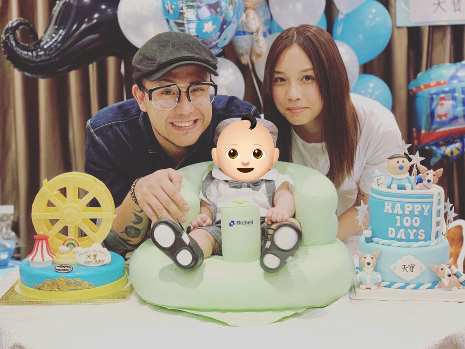 張致恆的未婚妻是一名名叫雯雯的女生,更為兒子舉行百日宴。(stevencheung@Instagram) 張致恆的未婚妻是一名名叫雯雯的女生,更為兒子舉行百日宴。(stevencheung@Instagram)