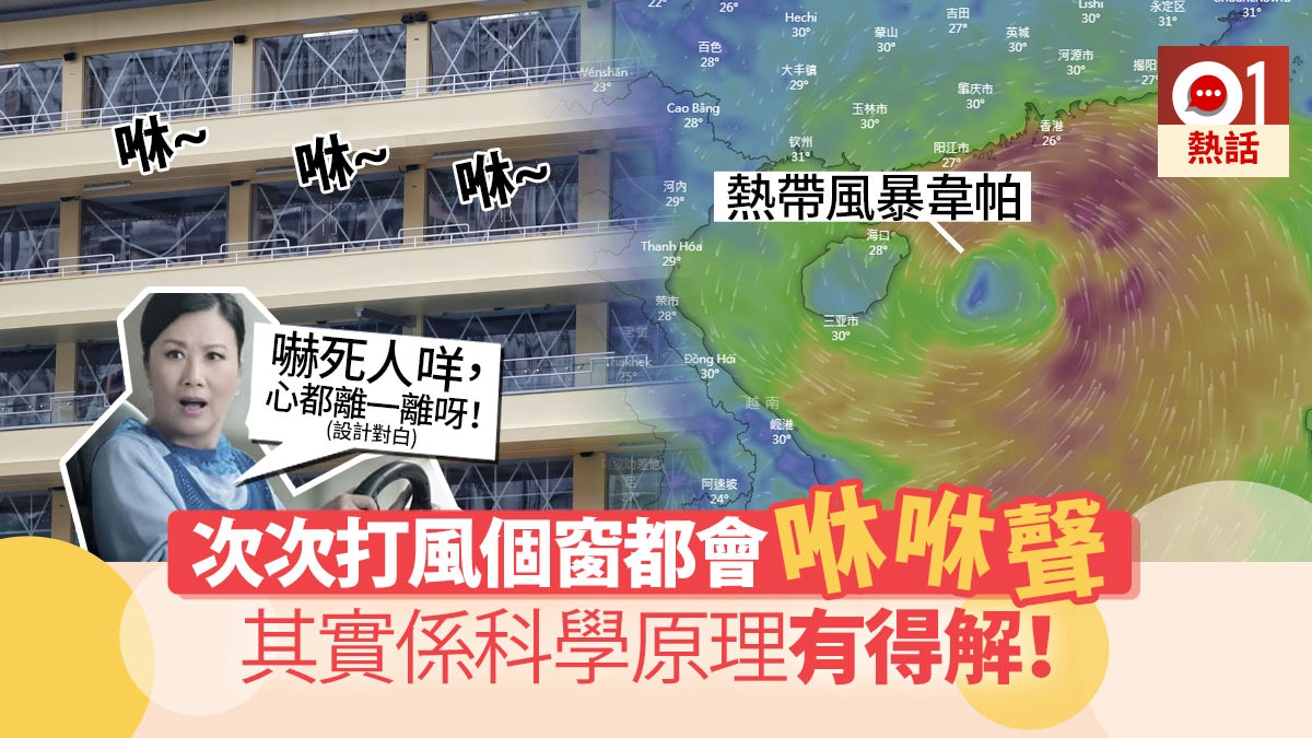 【風球韋帕】窗戶打風發出風嘯聲 其實係科學原理唔使驚!