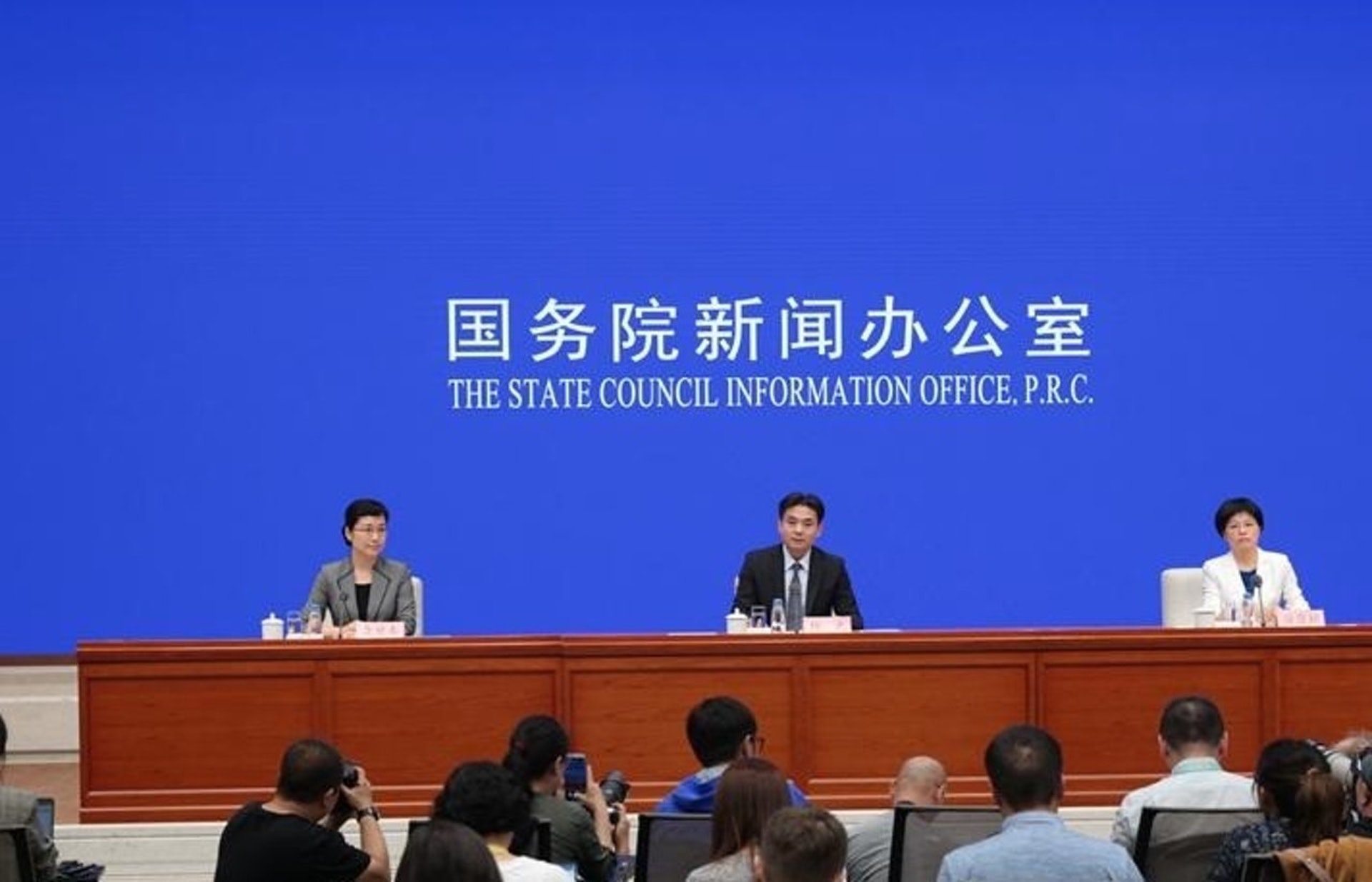 國務院港澳辦本周一,首次針對香港當前局勢召開記者會。(國新辦圖片) 國務院港澳辦本周一,首次針對香港當前局勢召開記者會。(國新辦圖片)