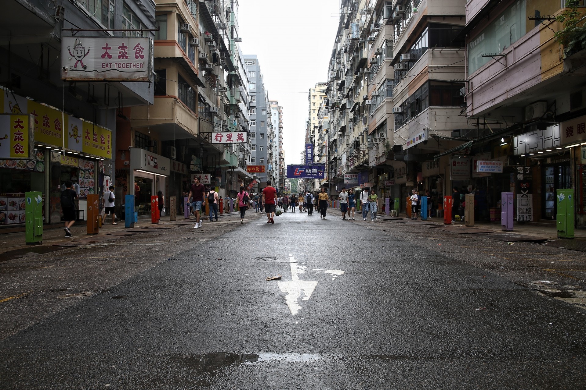 女人街市面冷清，榴口沒營業。(羅君豪攝)