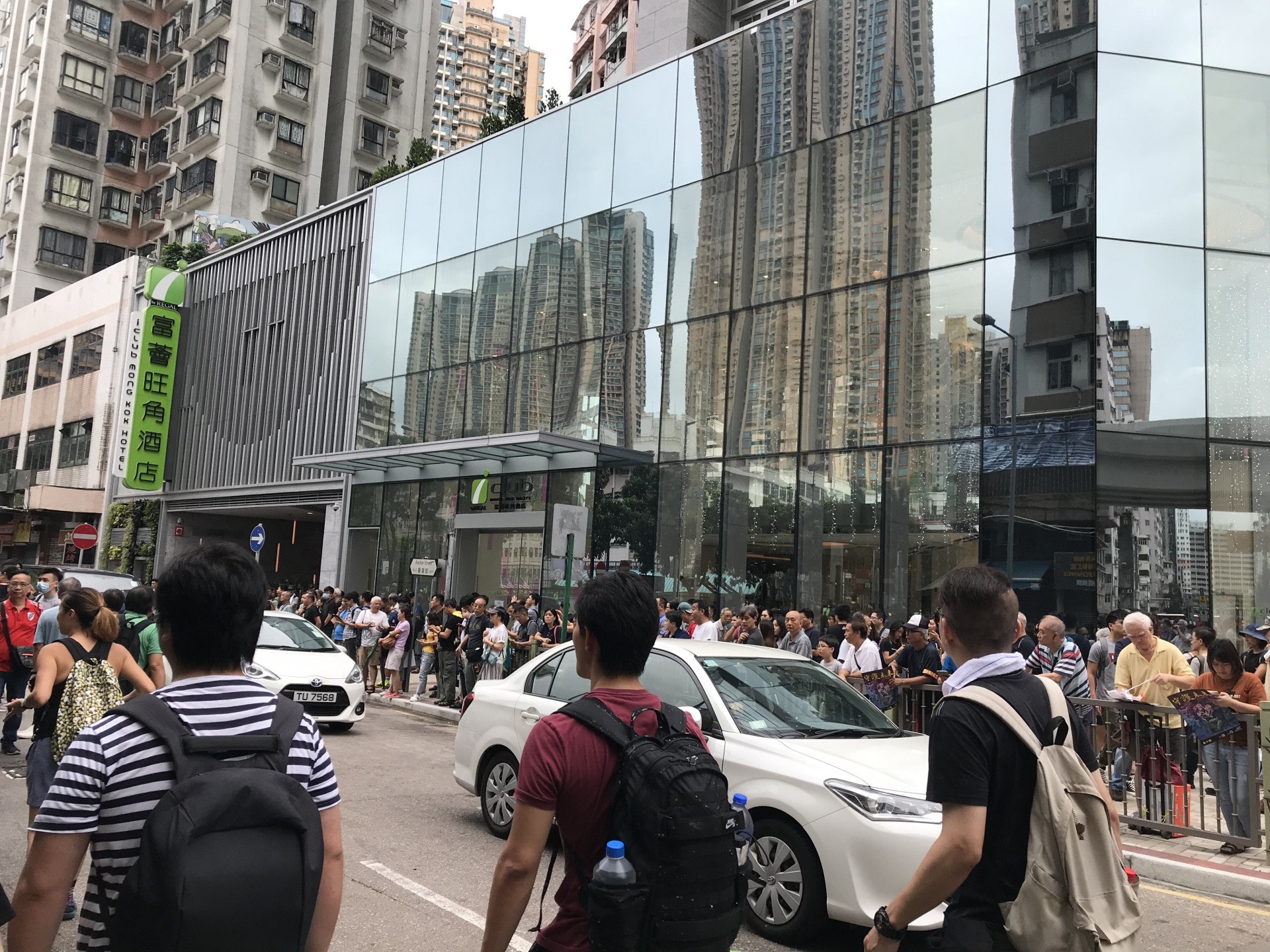 下午3時19分,晏架街情況。(鄭翠碧攝)