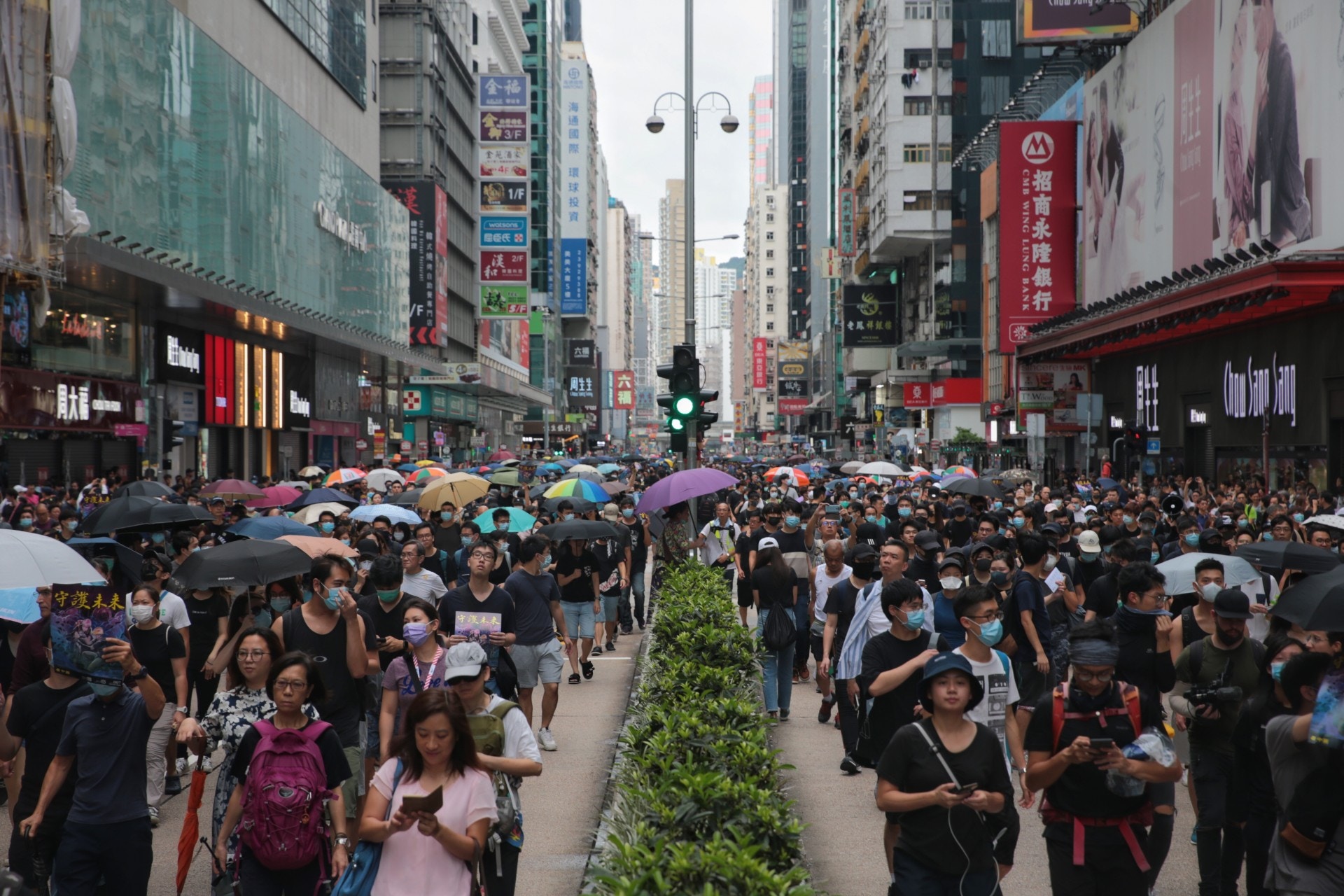 下午4時50分,彌敦道。(李澤彤攝)