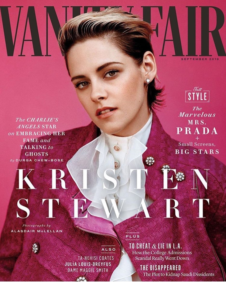 姬絲汀史釗活近日接受《Vanity Fair》訪問。（《Vanity Fair》封面）