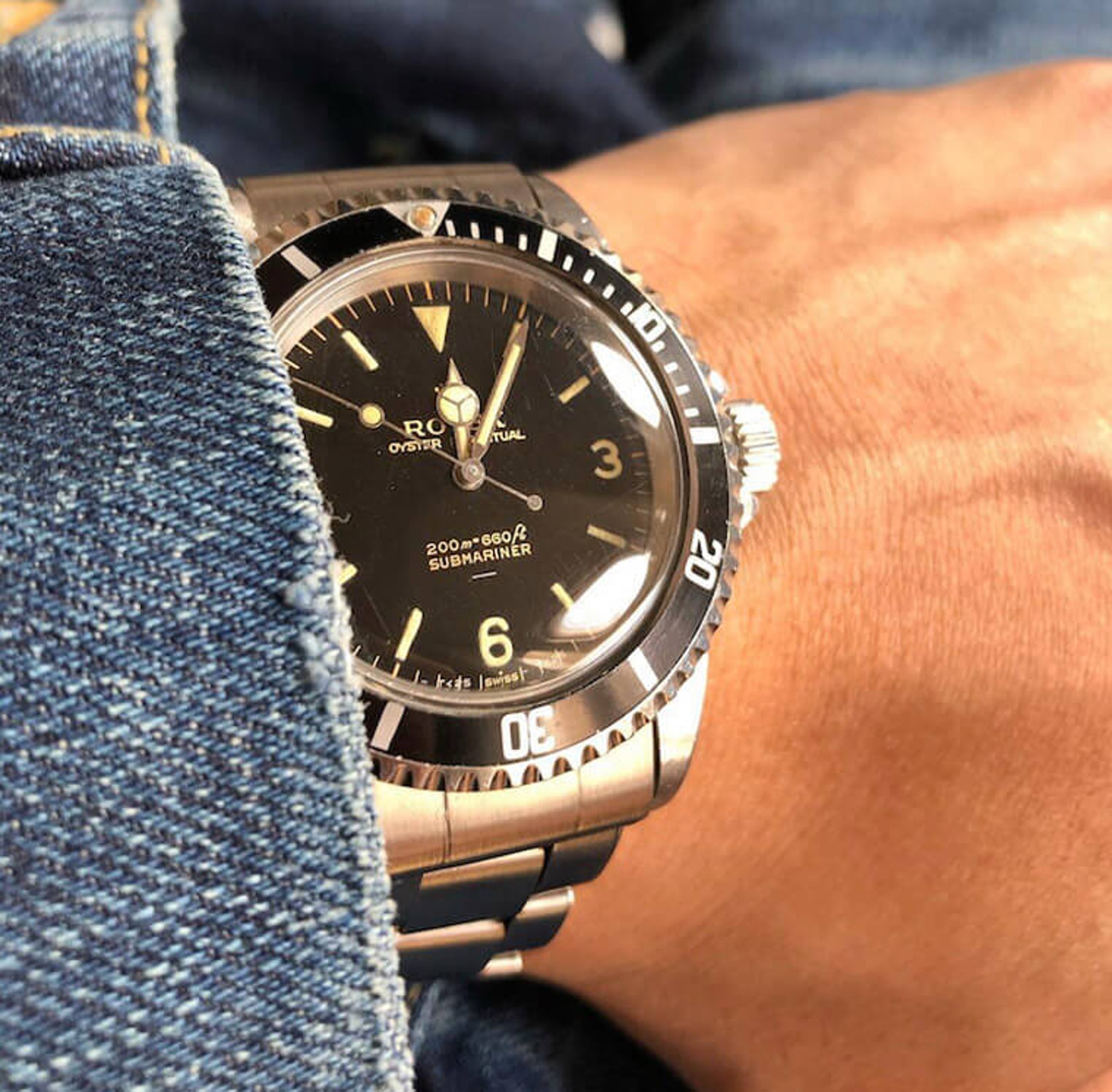 Submariner Ref.5513特殊面盤款式。(圖片來源:lok666@IG) Submariner Ref.5513特殊面盤款式。(圖片來源:lok666@IG)