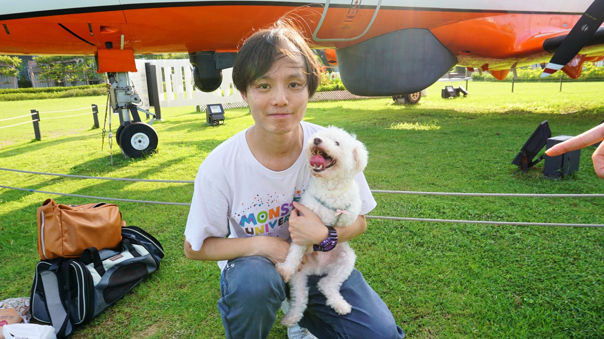 徐先生認為園內太少遮蔭設施。（何穎琪攝）