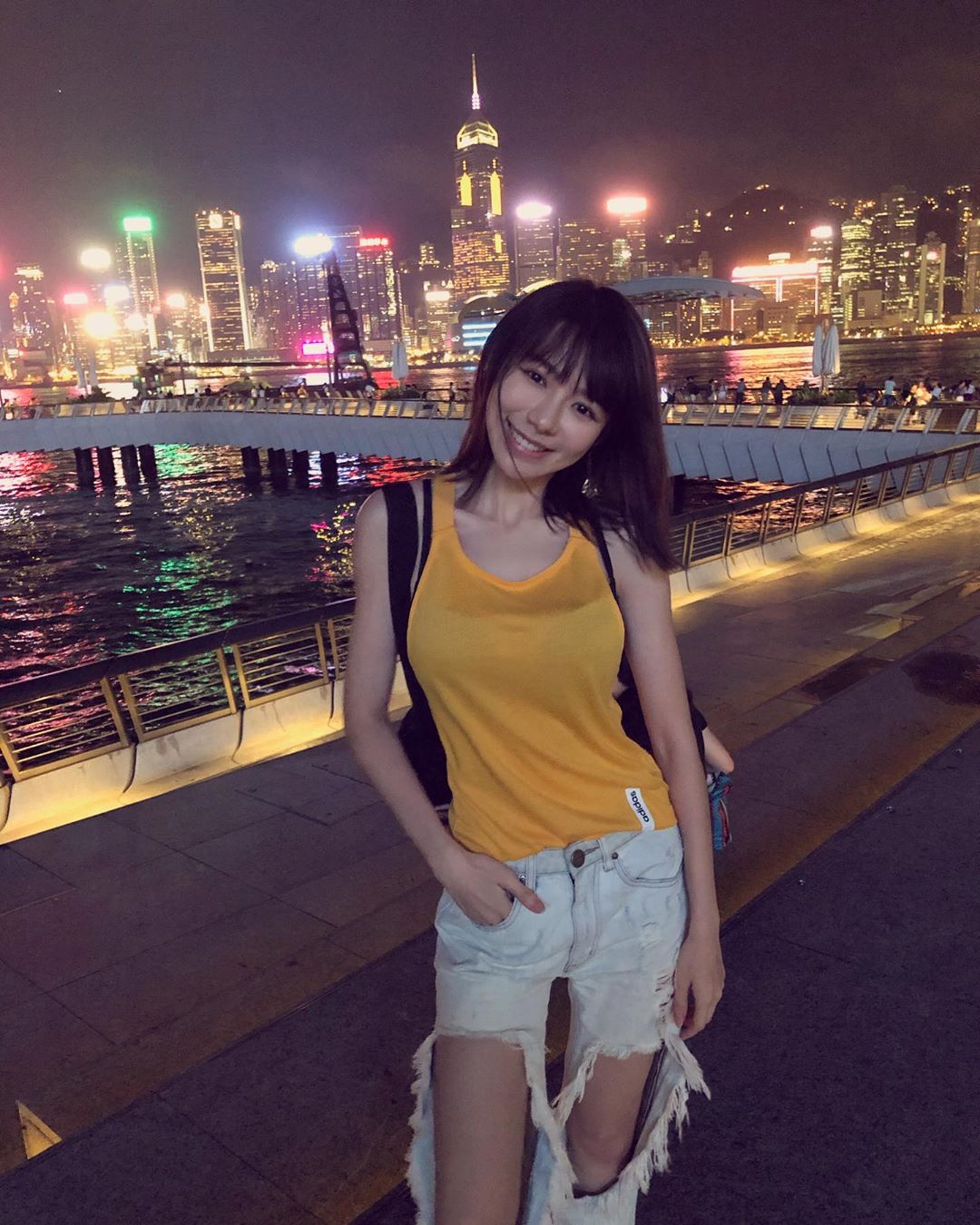林明禎最近來港旅行,欣賞夜景。(IG@minchen333) 林明禎最近來港旅行,欣賞夜景。(IG@minchen333)