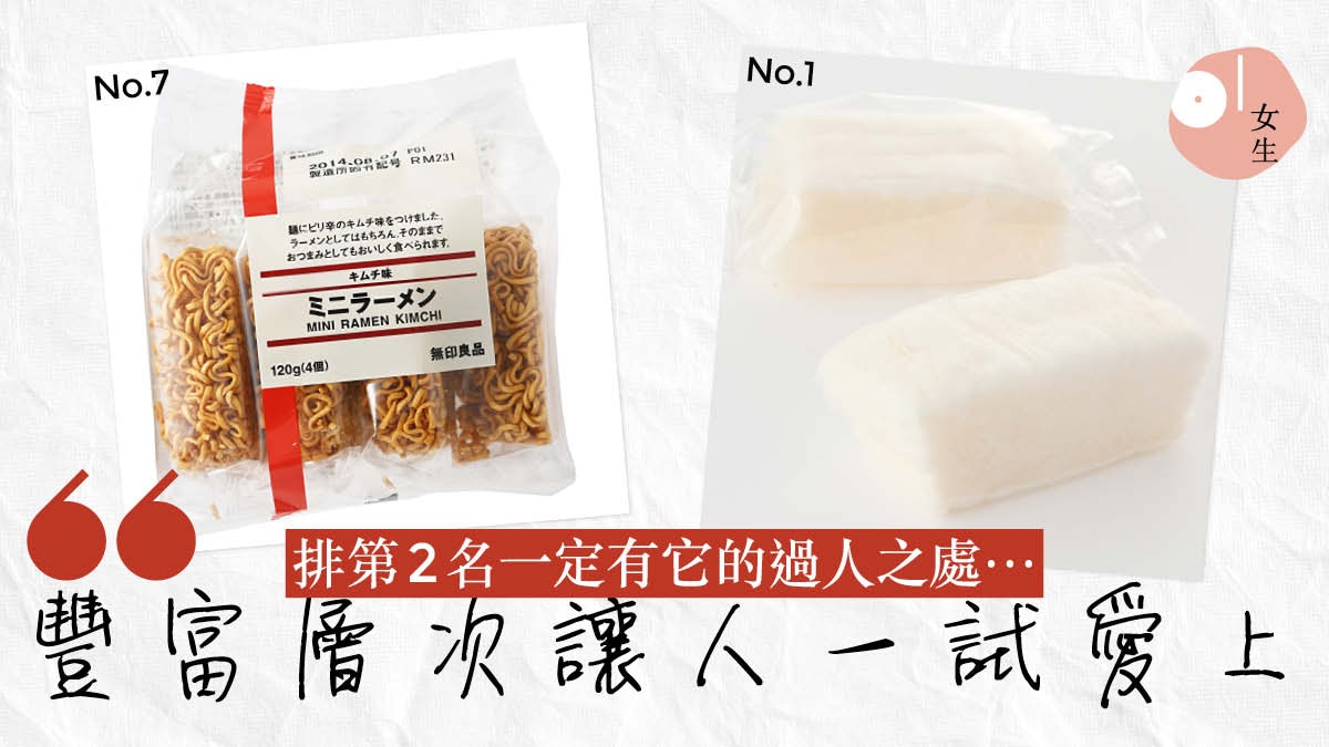 Muji十大零食排行榜甜食霸佔7成位置冠軍 其貌不揚 靠打感情牌