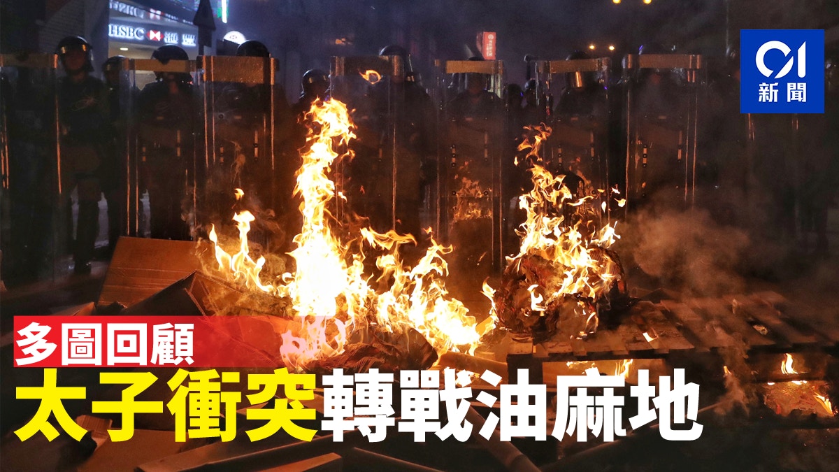 9月6日晚，示威者由太子轉油麻地。（曾梓洋攝／香港01製圖）