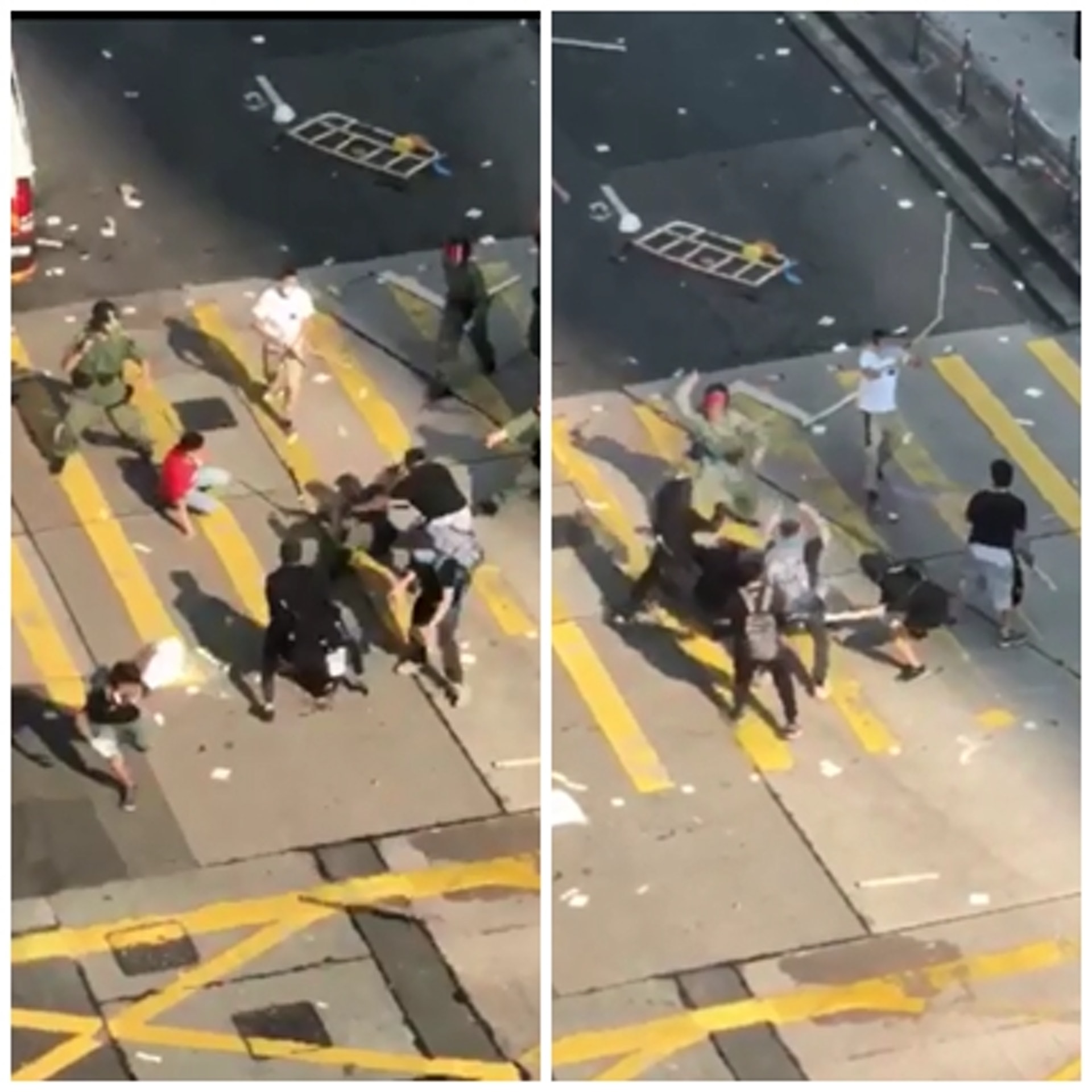 警員遇襲窩打老道開真槍,初步消息指開兩槍。 警員遇襲窩打老道開真槍,初步消息指開兩槍。