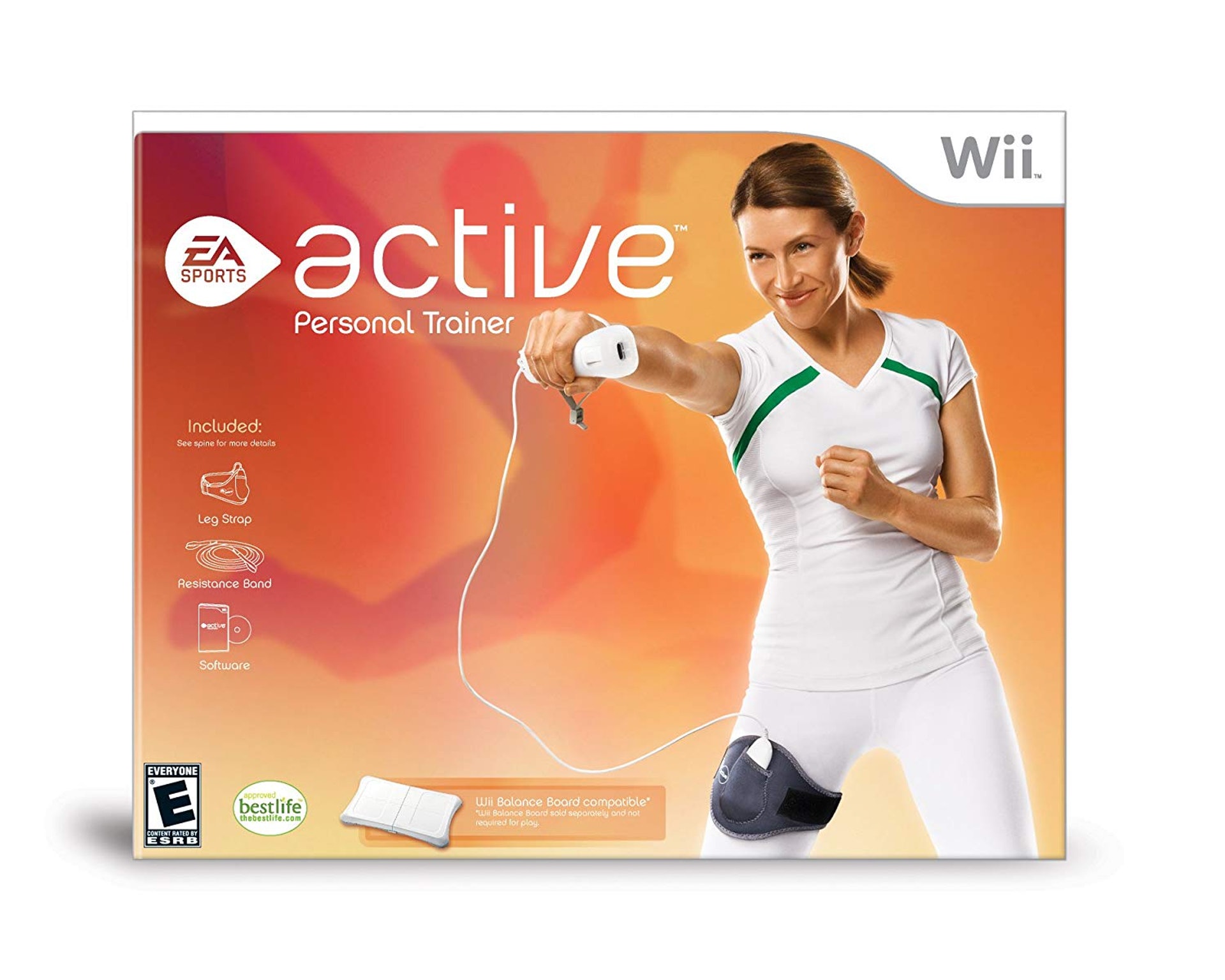 《EA Sports Active》標榜自己為一位虛擬的Personal Trainer，可以「透過Wii進行個人訓練，以30天改善身體」。（EA）