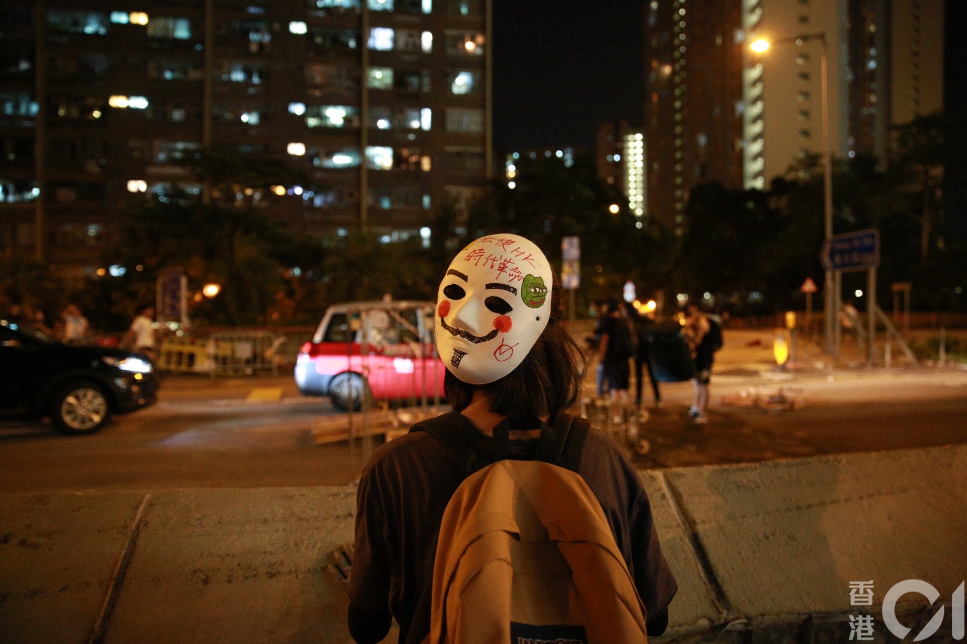 黃大仙示威者快閃堵路。(羅國輝攝)