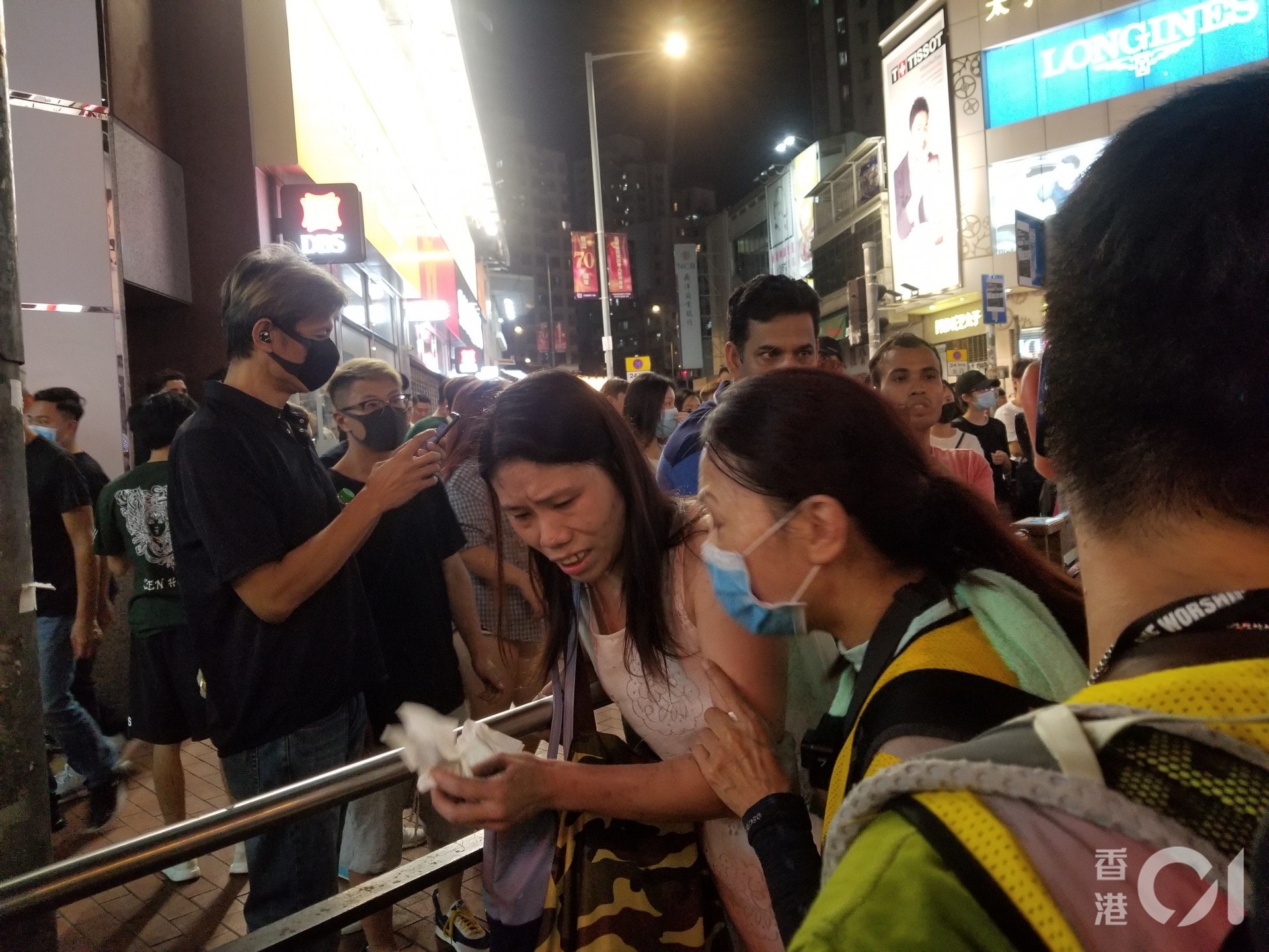 元朗大馬路再有堵路。(王譯揚攝) 元朗大馬路再有堵路。(王譯揚攝)