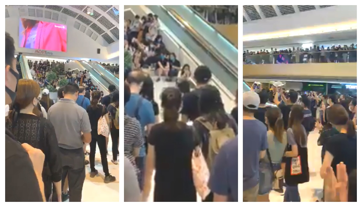 數百人商場同讀《香港臨時政府宣言》　葛珮帆：不智又無意義