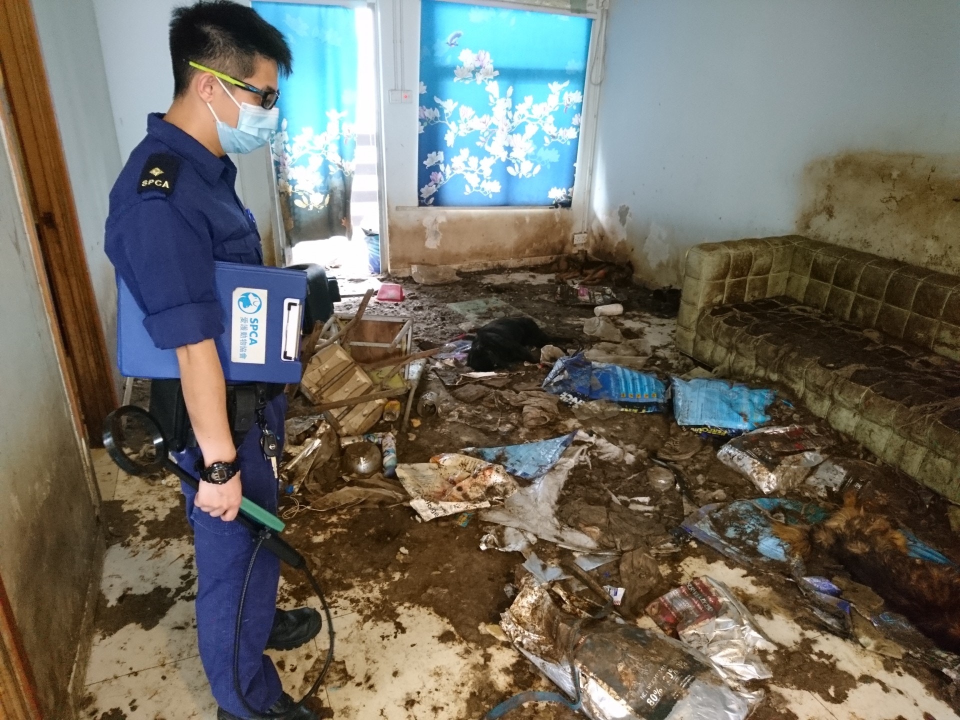 愛協督察到場後發覺石屋內凌亂不堪,環境髒亂,一地糞便。(愛護動物協會) 愛協督察到場後發覺石屋內凌亂不堪,環境髒亂,一地糞便。(愛護動物協會)