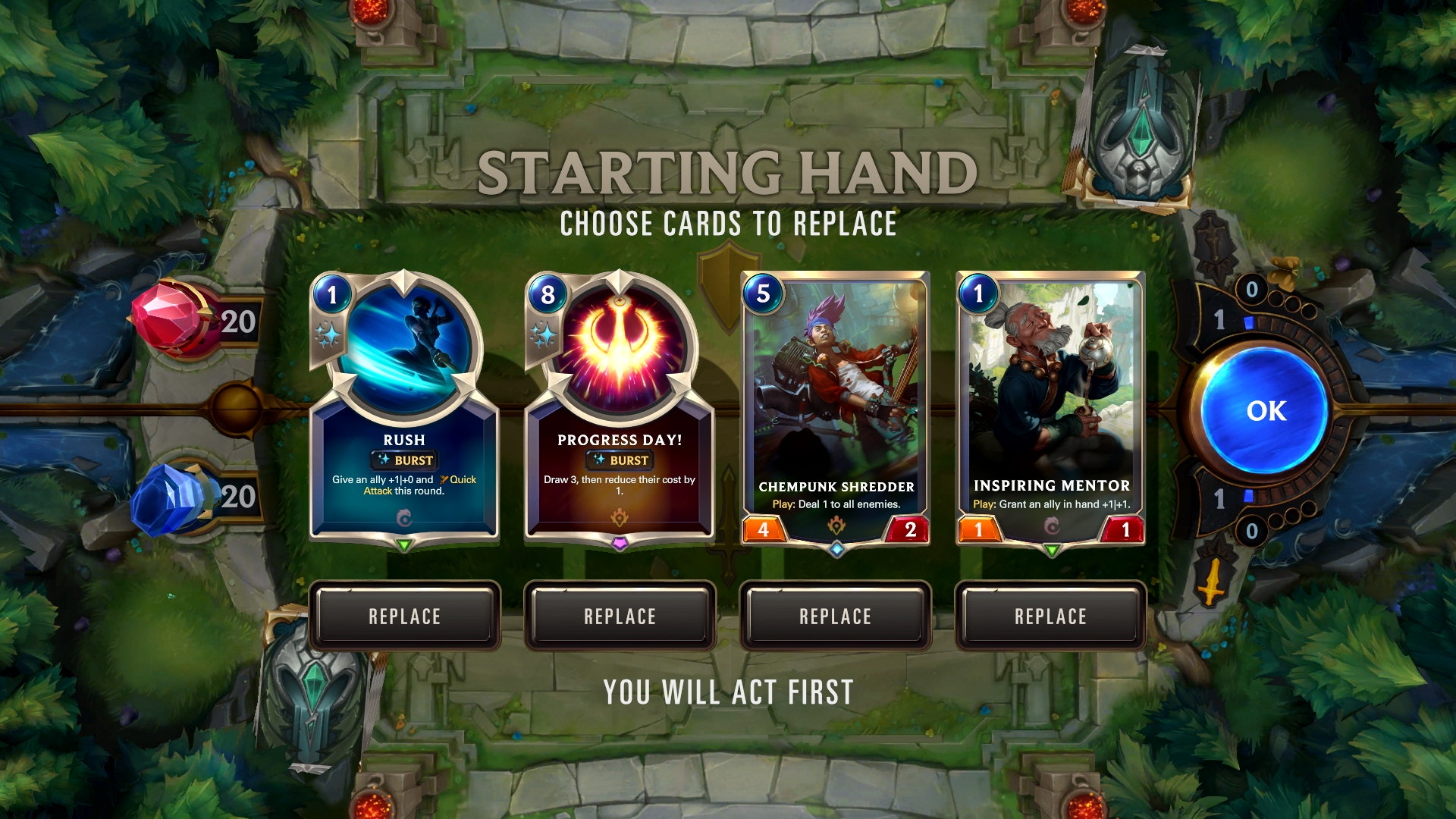 開局選卡似《爐石》(官方圖片) 開局選卡似《爐石》(官方圖片)