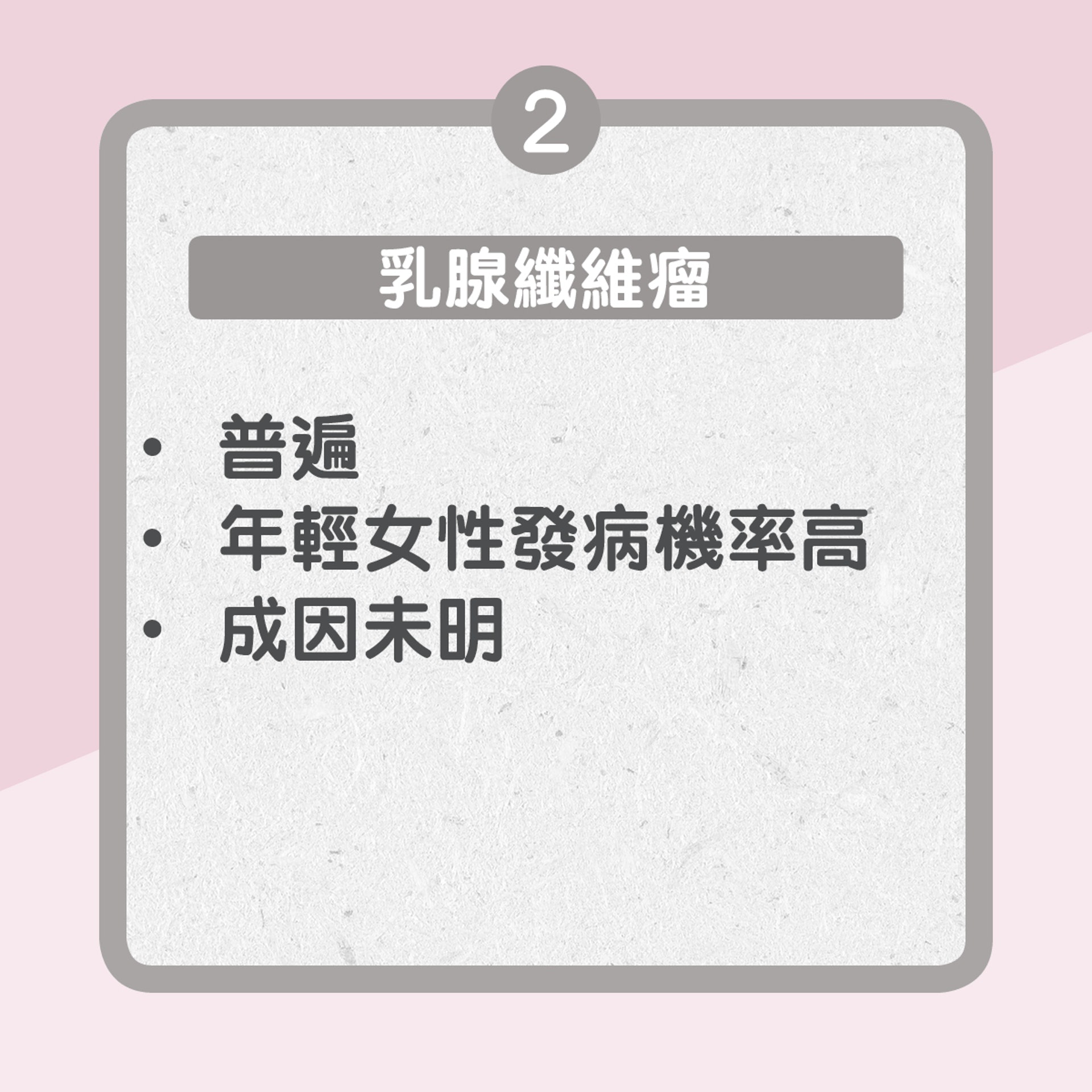 【四大常見乳房問題】2.　乳腺纖維瘤（01製圖）